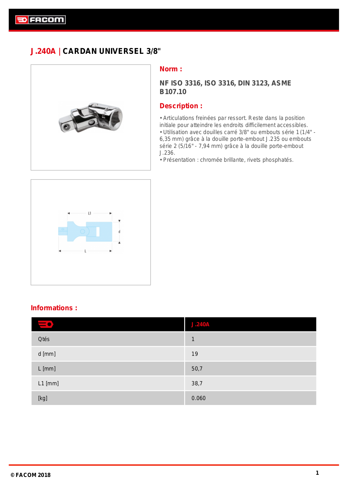 Facom J.240A Specification - ManualMachine.com