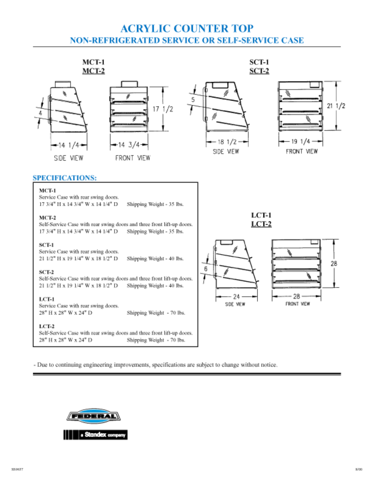 Federal Industries LCT-1 User Manual