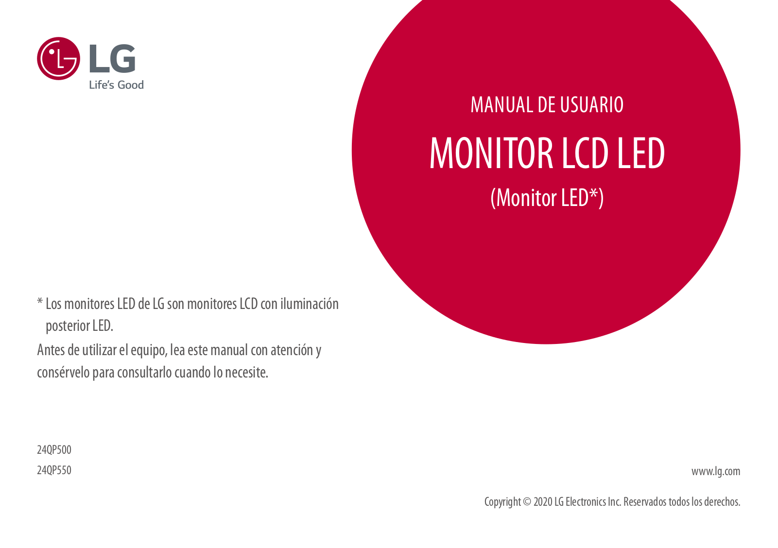 LG 24QP500-B User Manual