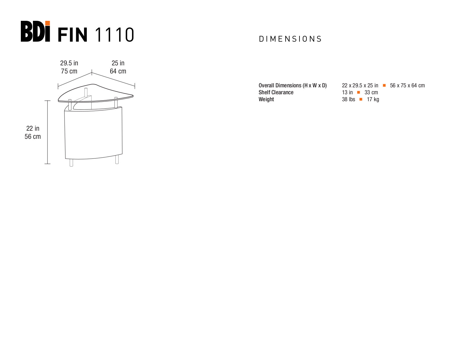 BDI 1110 Specification Sheet