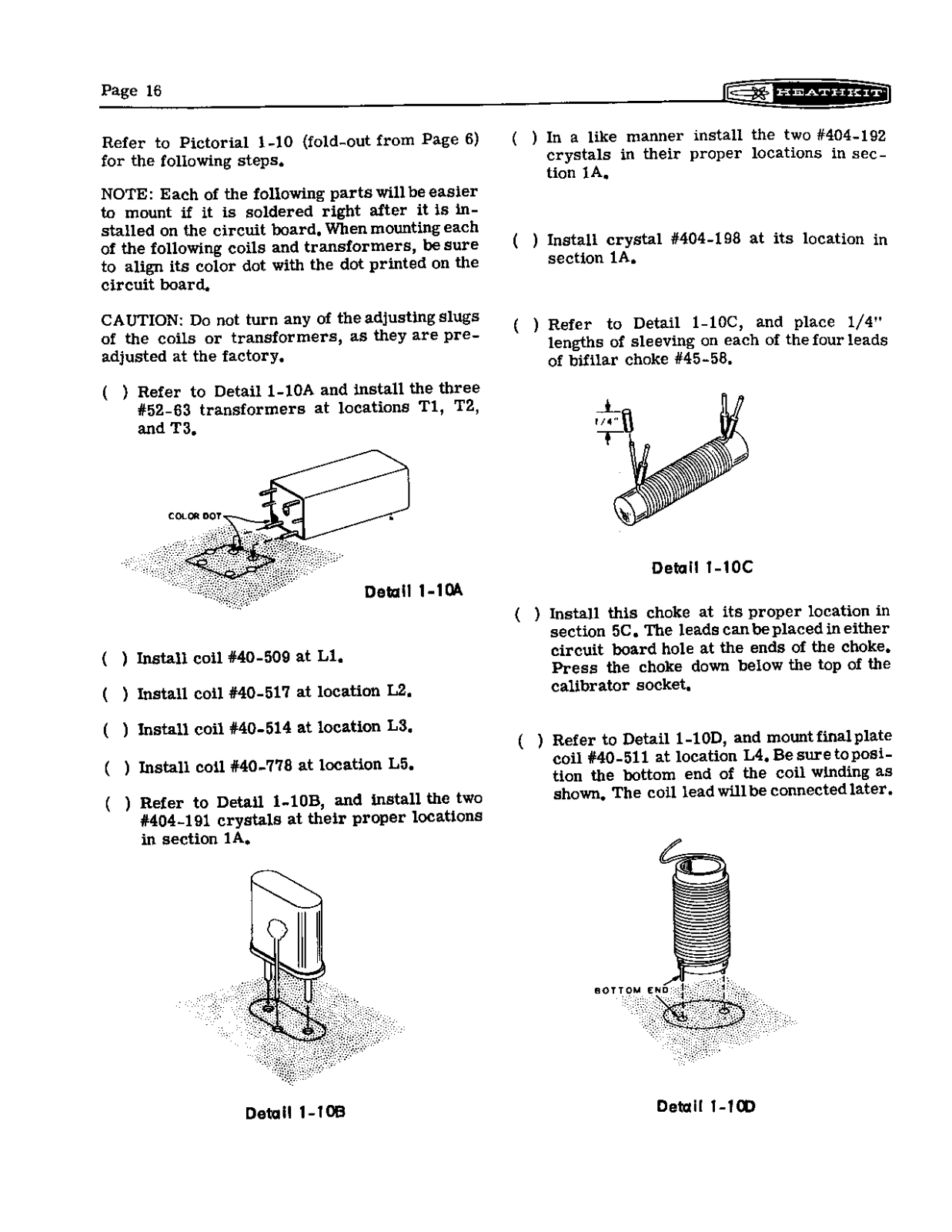 HEATHKIT HW-22a User Manual (PAGE 16)