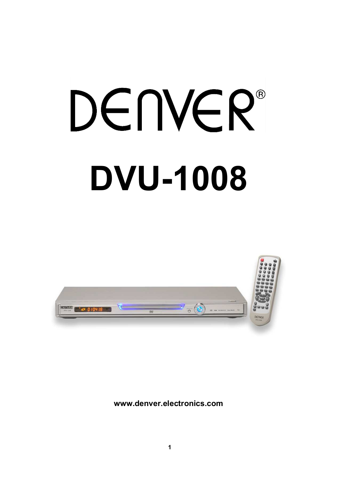 Denver DVU-1008 User Manual