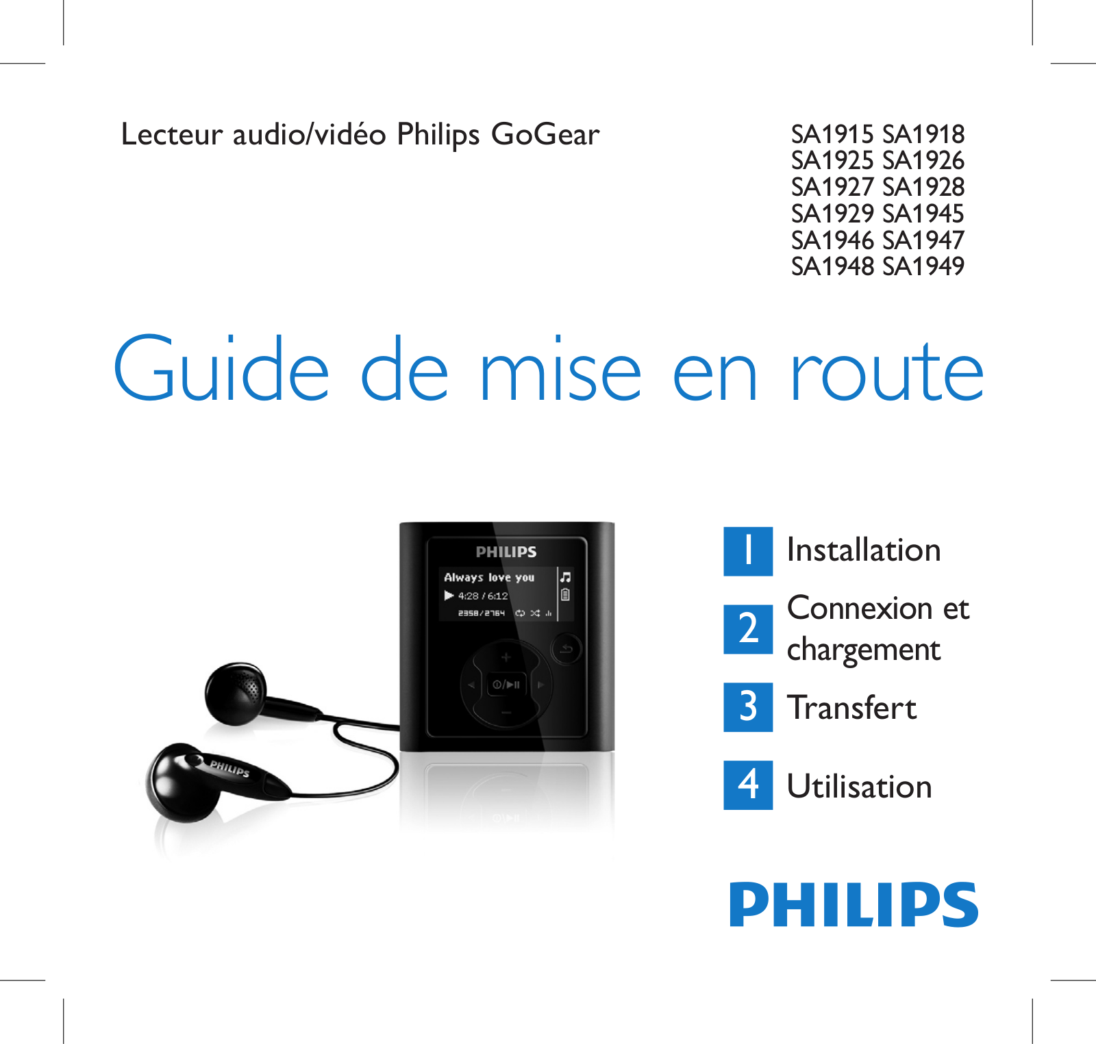 PHILIPS SA1929 User Manual