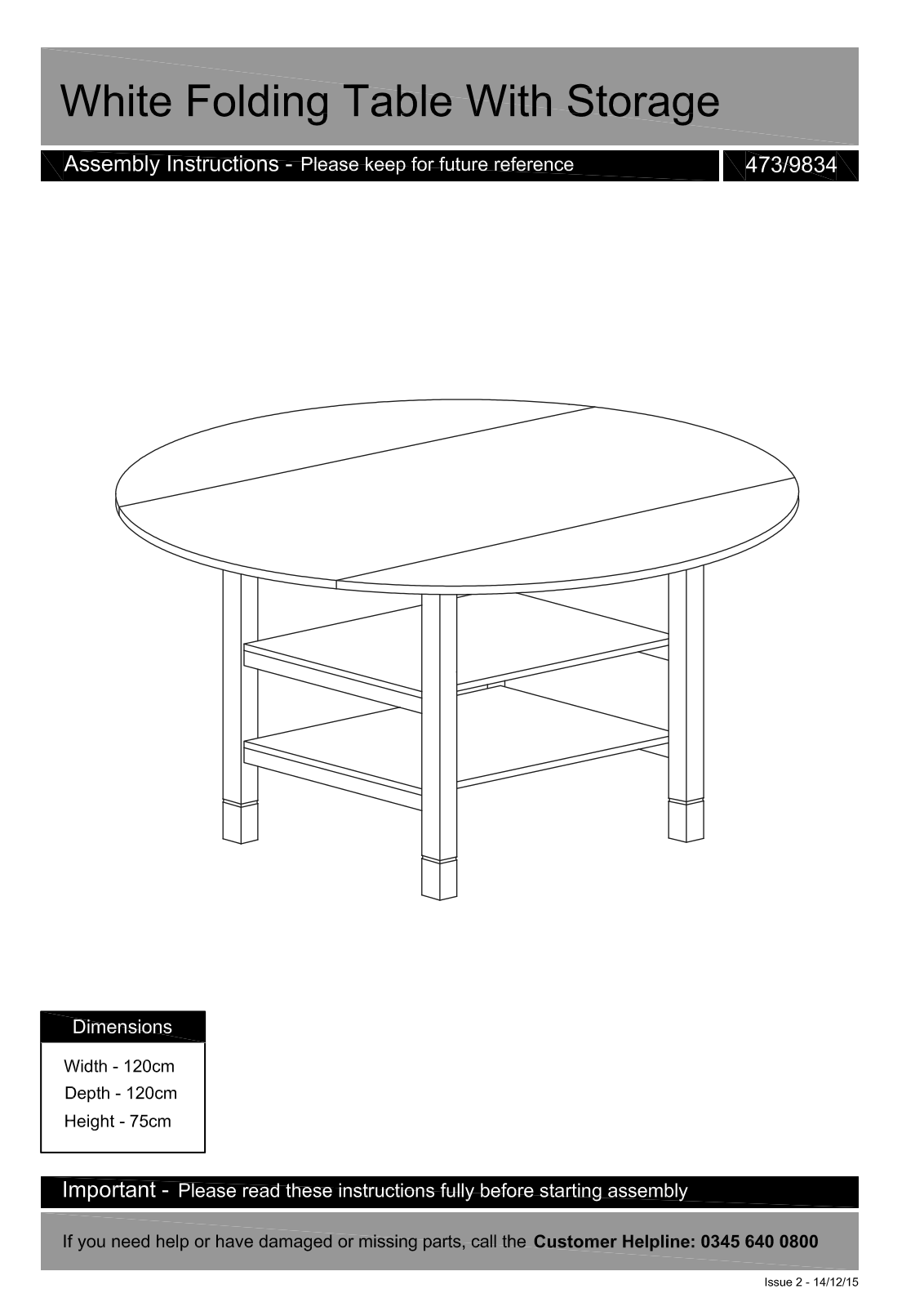 Argos 473/9834 User guide - ManualMachine.com
