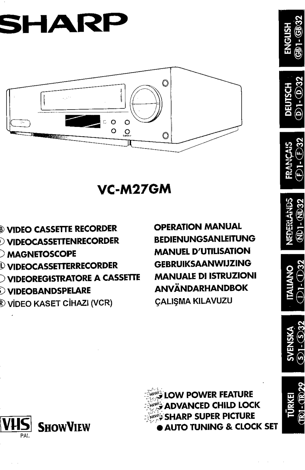 Sharp VC-M27GM User Manual