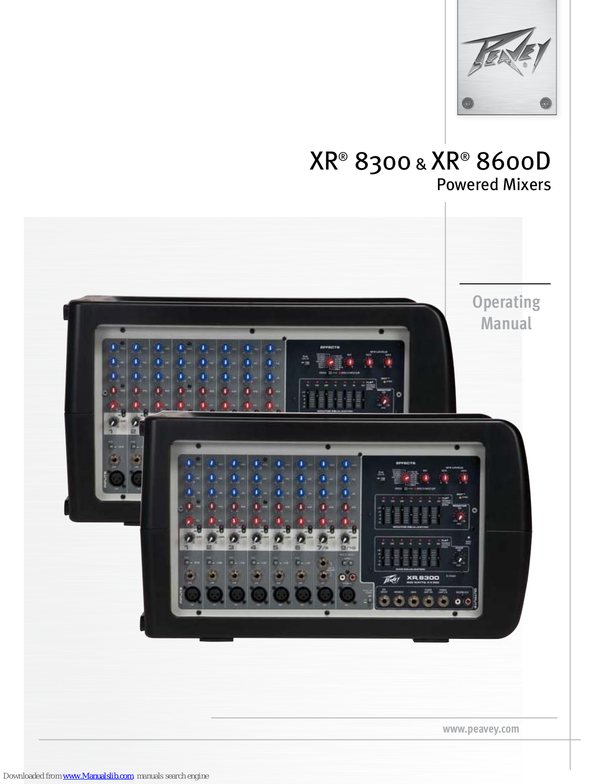 Peavey XR 8600D, XR 8300 Operating Manual