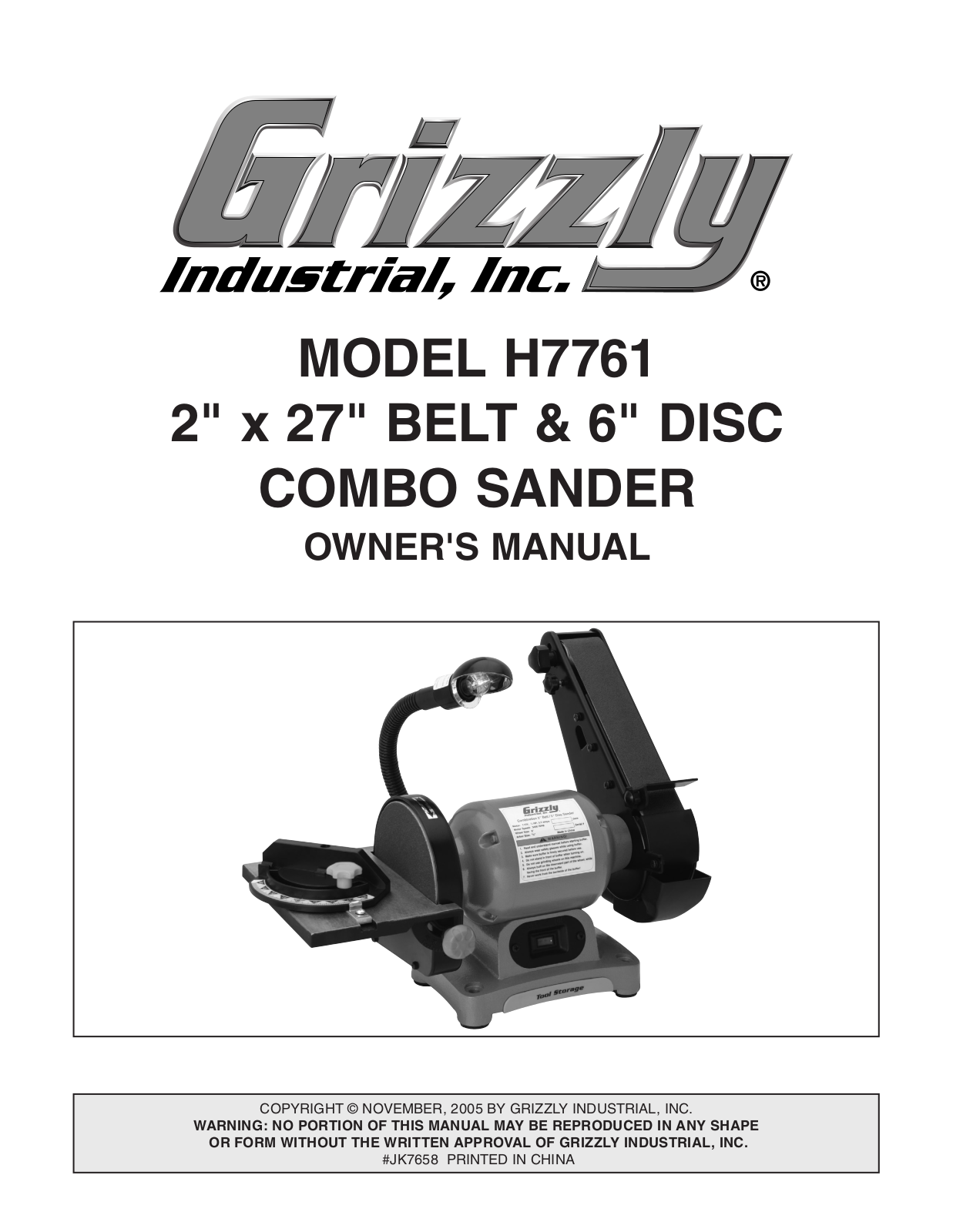 Grizzly H7761 User Manual