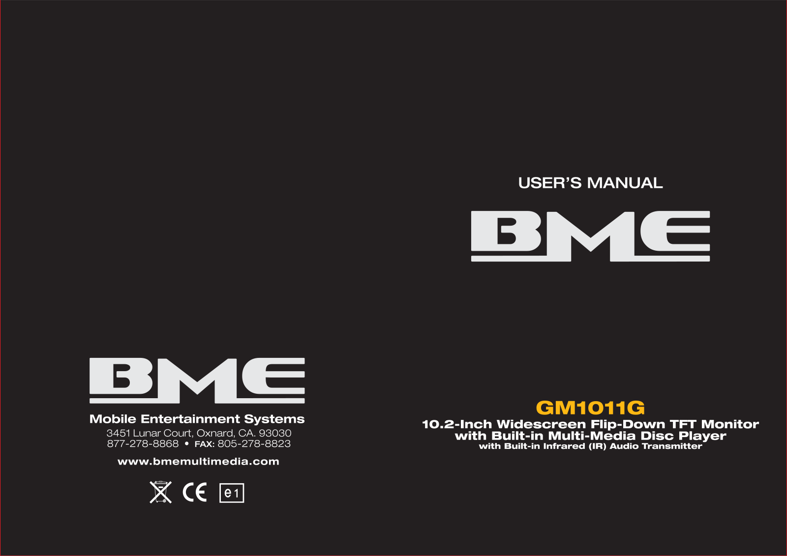 Boss Audio GM1011G User Manual