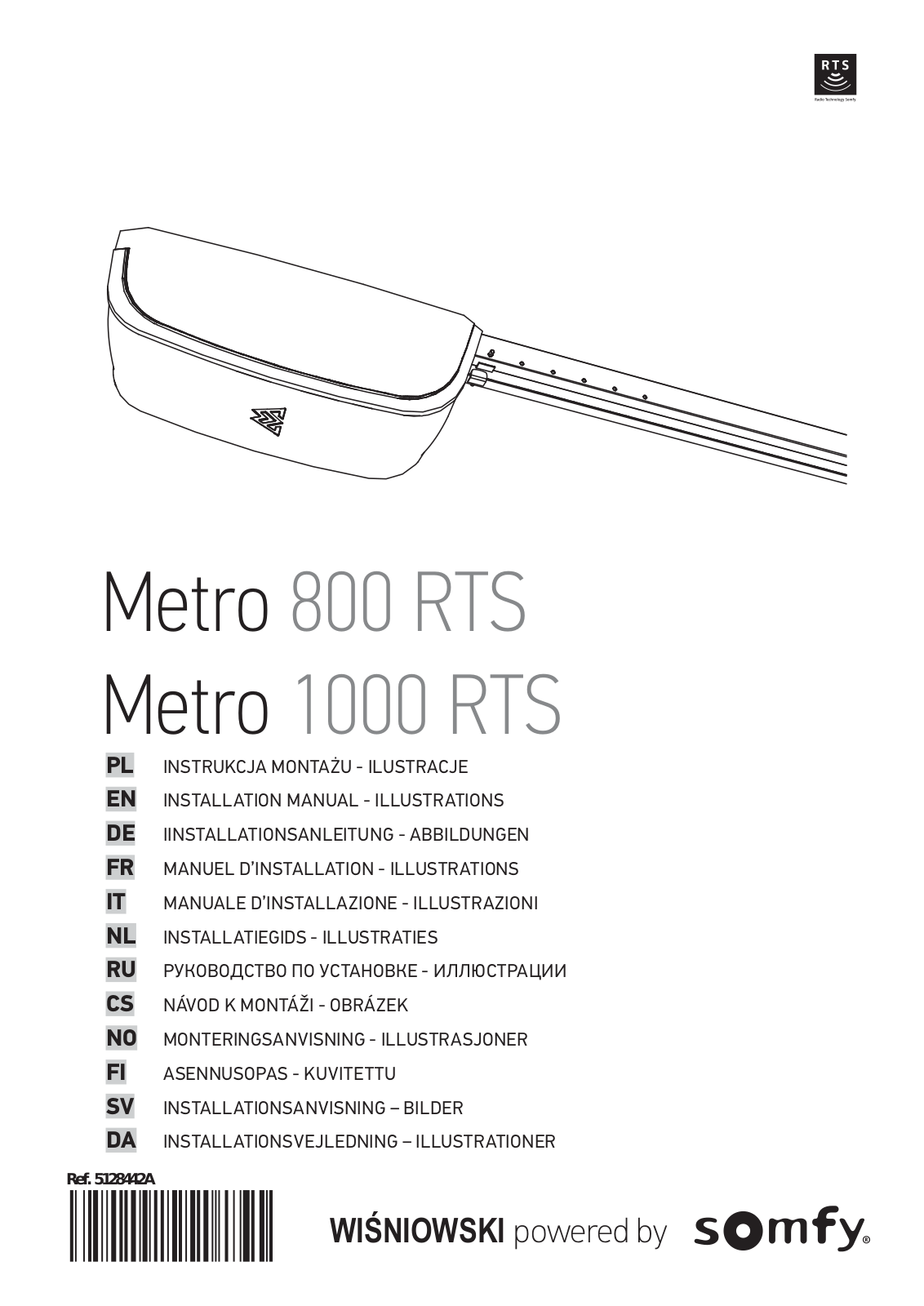 SOMFY WISNIOWSKI Metro 800 RTS, WISNIOWSKI Metro 1000 RTS Installation Manual - Illustrations