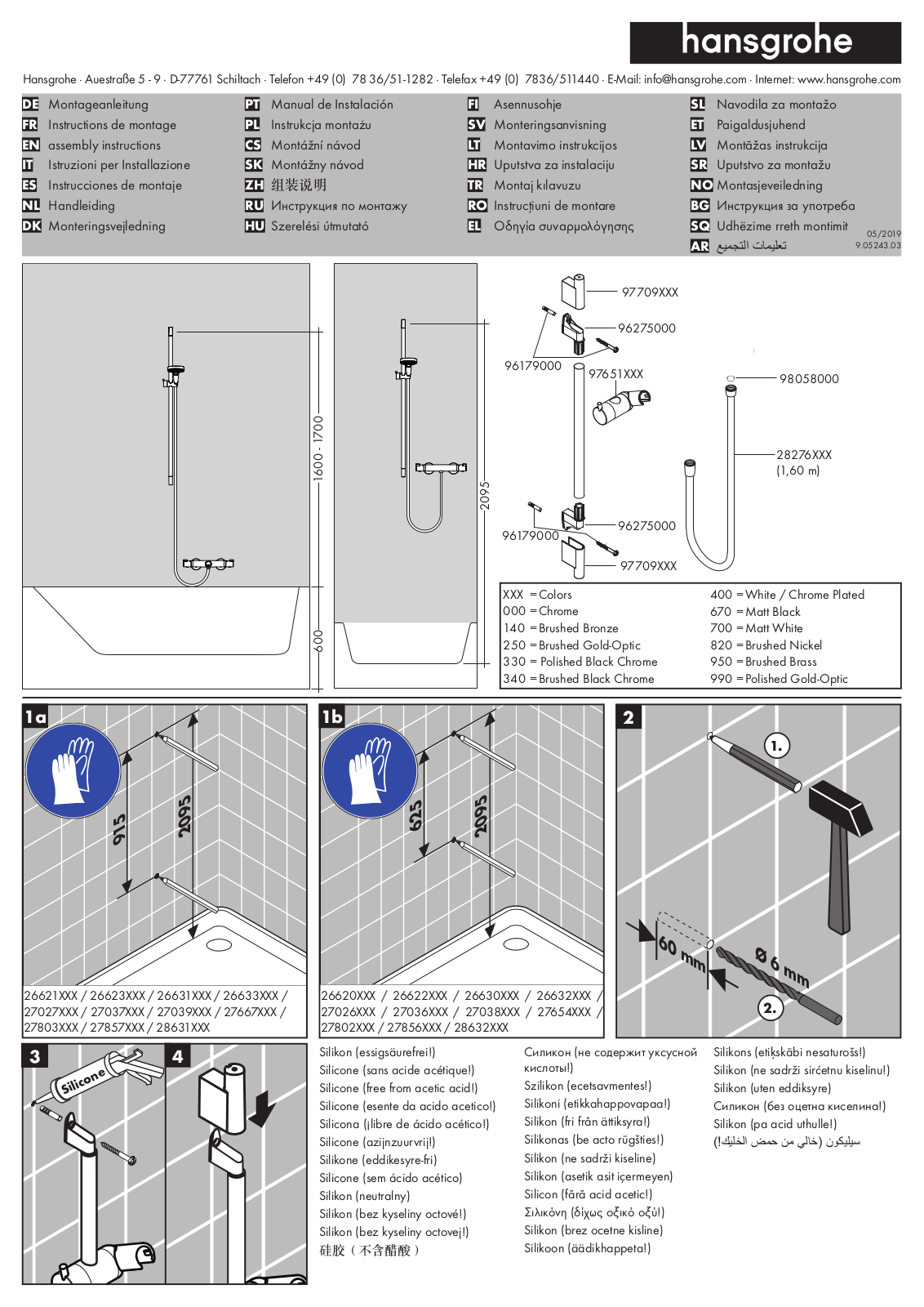 Hansgrohe 28632700 User Manual