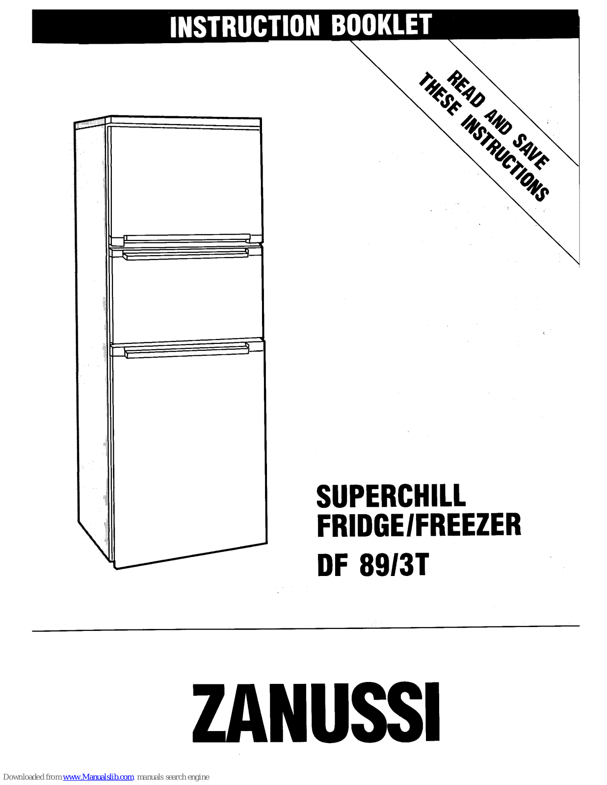 Zanussi DR 89/3T Instruction Booklet