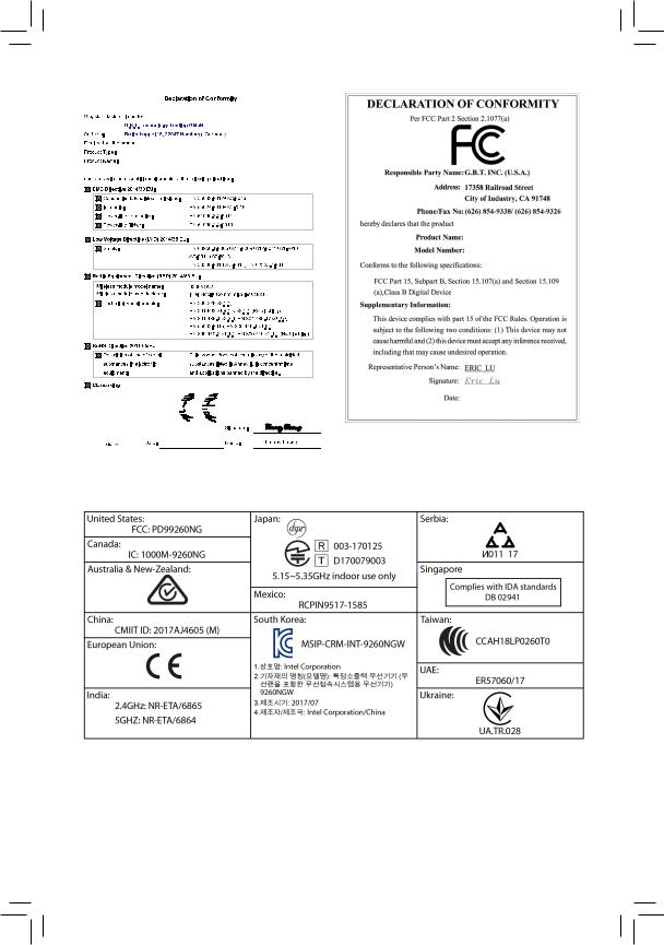 Gigabyte B450 I Aorus Pro WIFI Service Manual