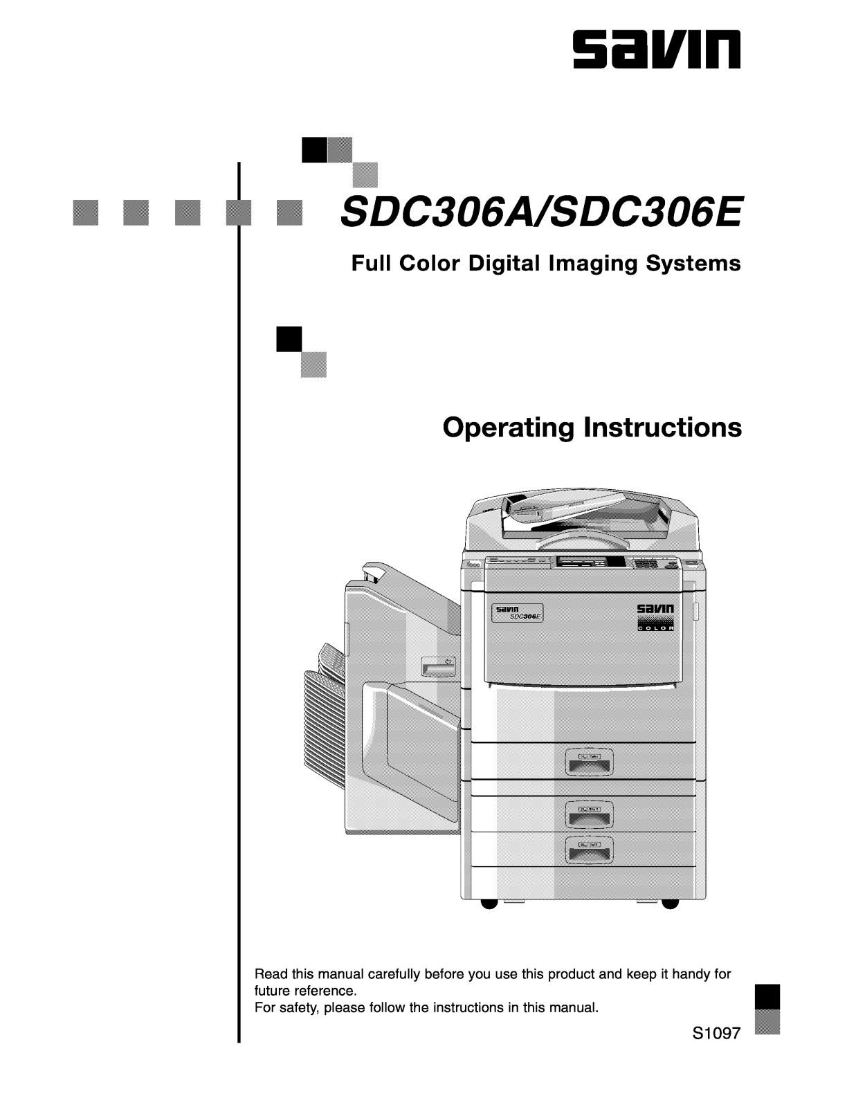 Savin SDC306E, SDC306A User Manual