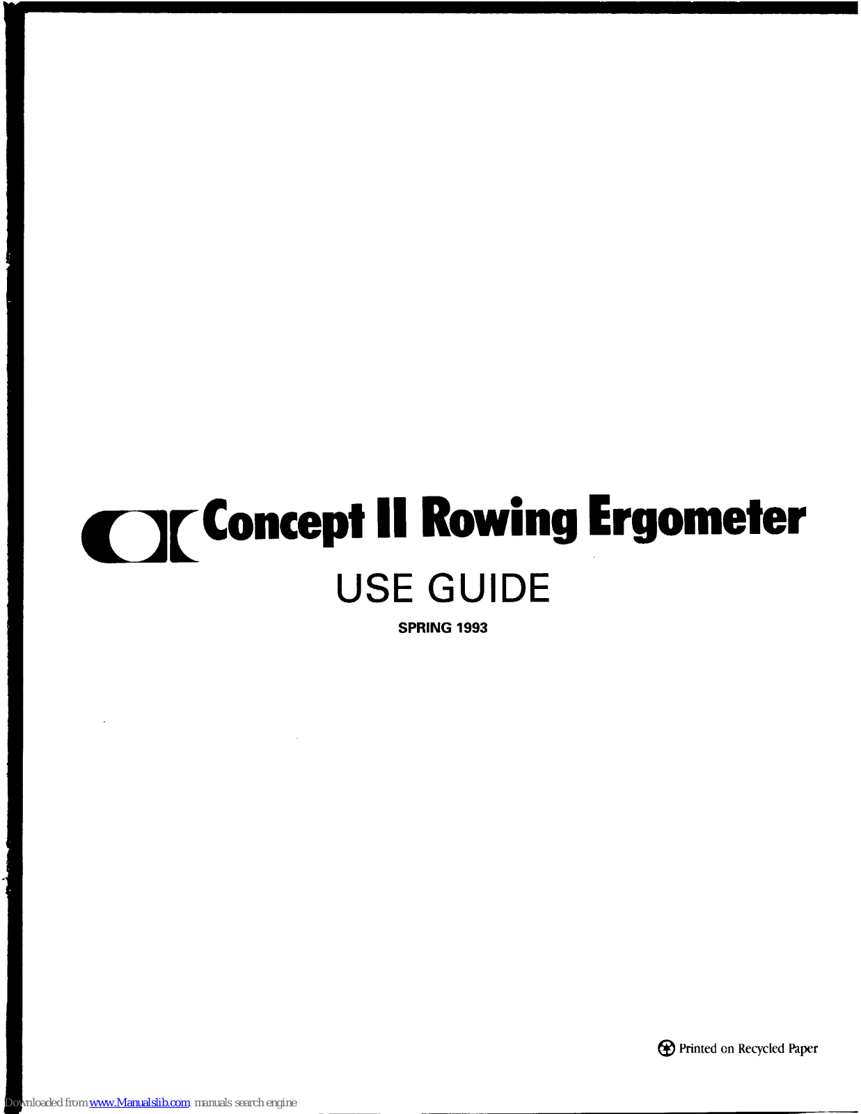 Concept2 Rowing Ergometer Use Manual - ManualMachine.com