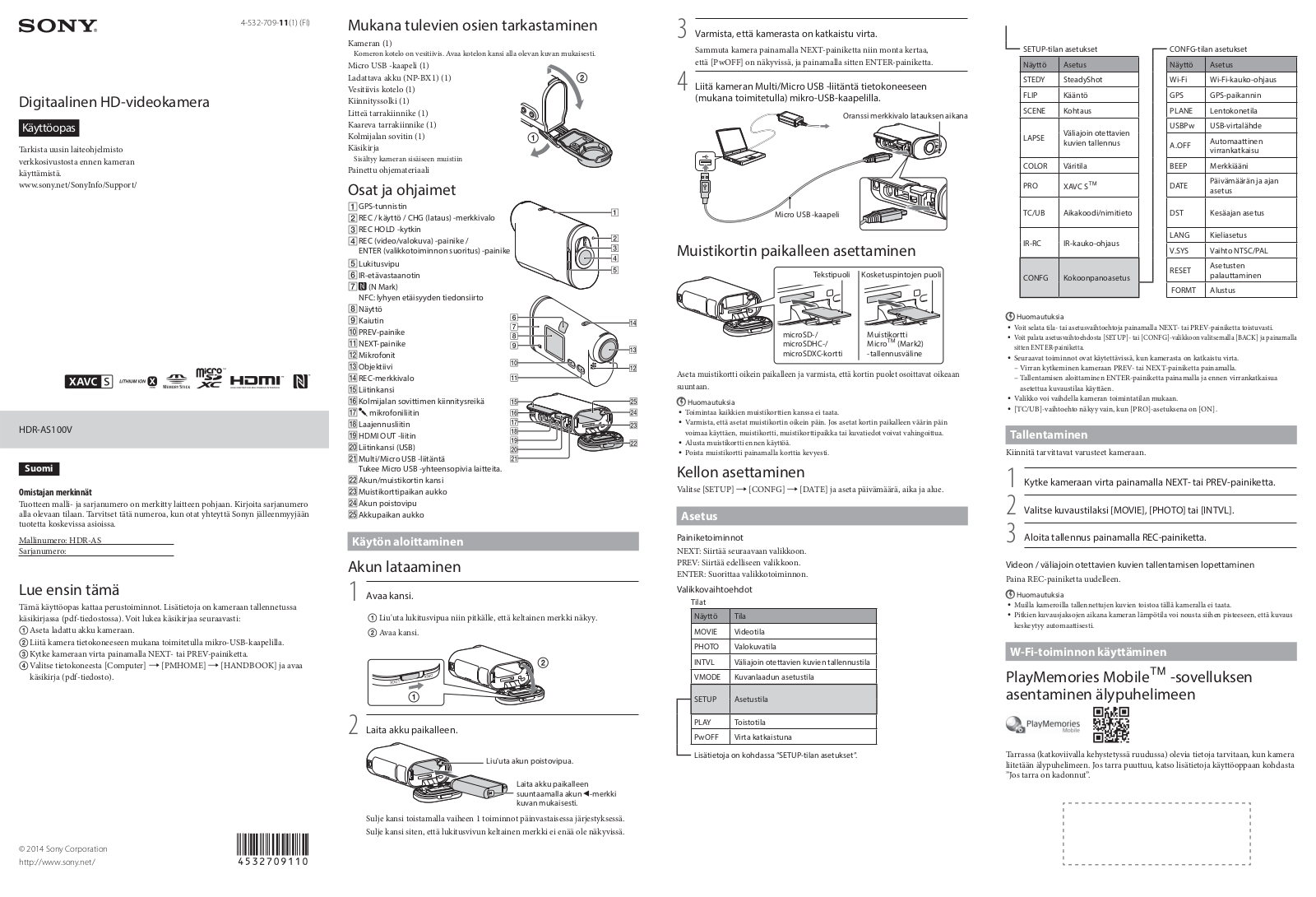 Sony HDR-AS100VB User Manual