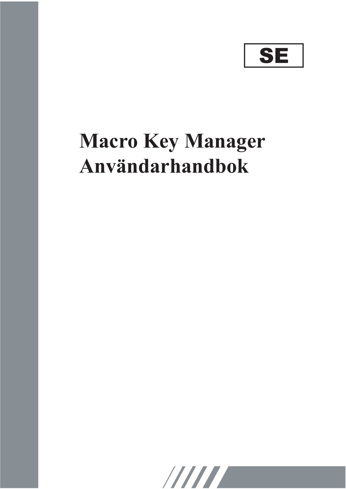 Genius Macro Key Manager User Manual