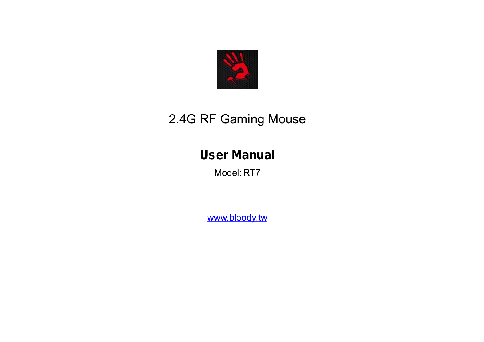 A4Tech RT7 User Manual