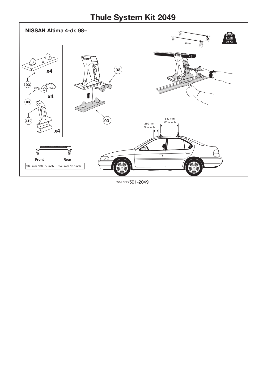 Thule 2049 User Manual