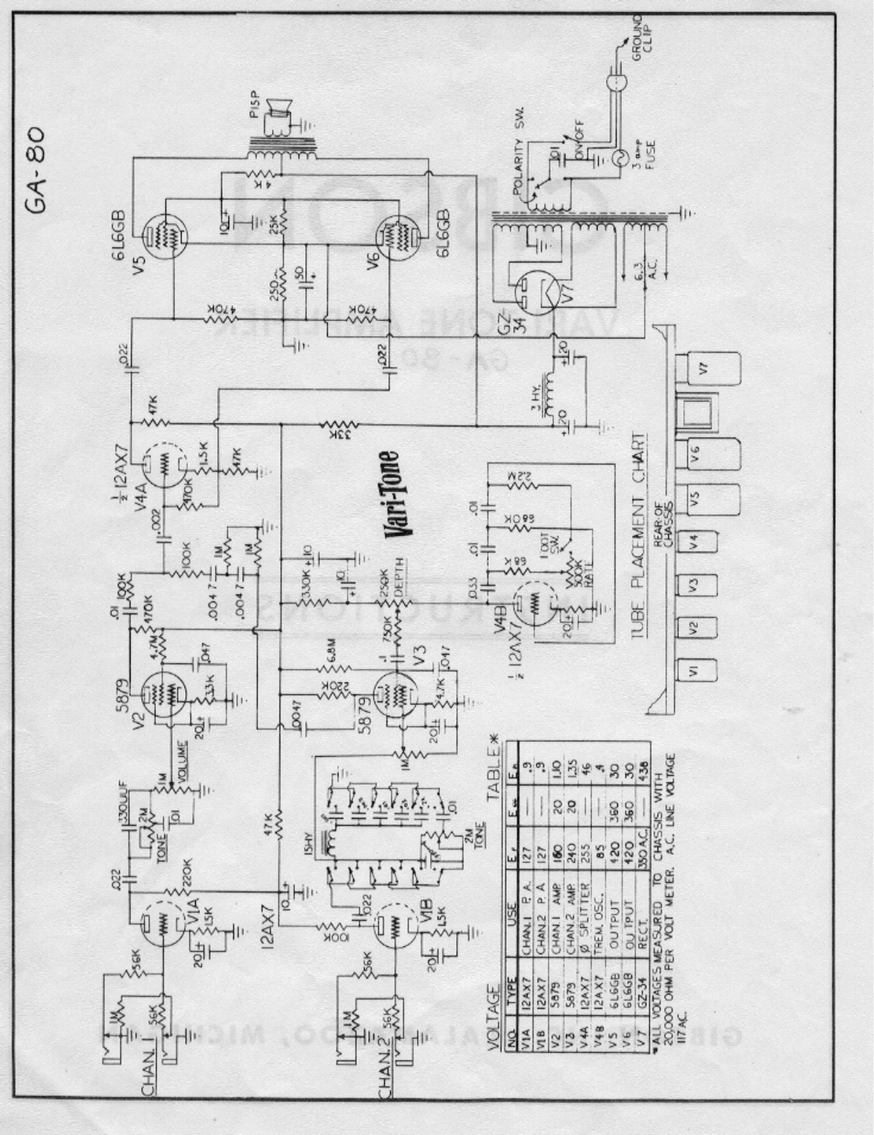 Gibson ga 80 schematic