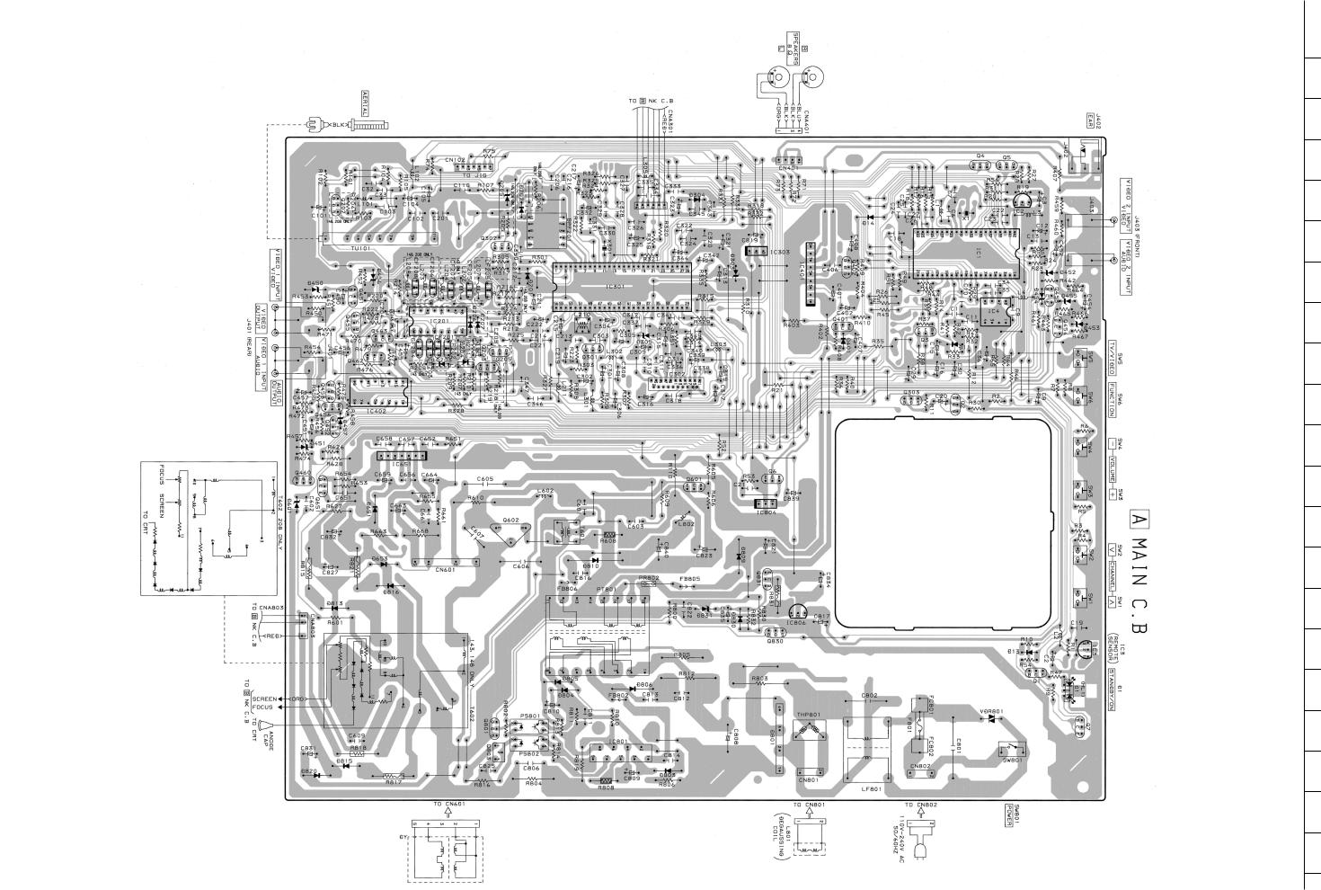Aiwa TV-C143, TV-C148, TV-C208 schematic