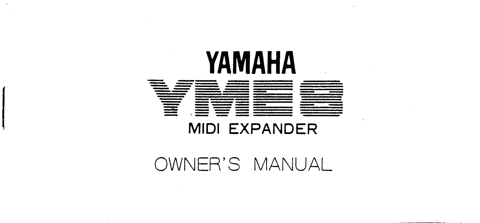 Yamaha YME8 User Manual