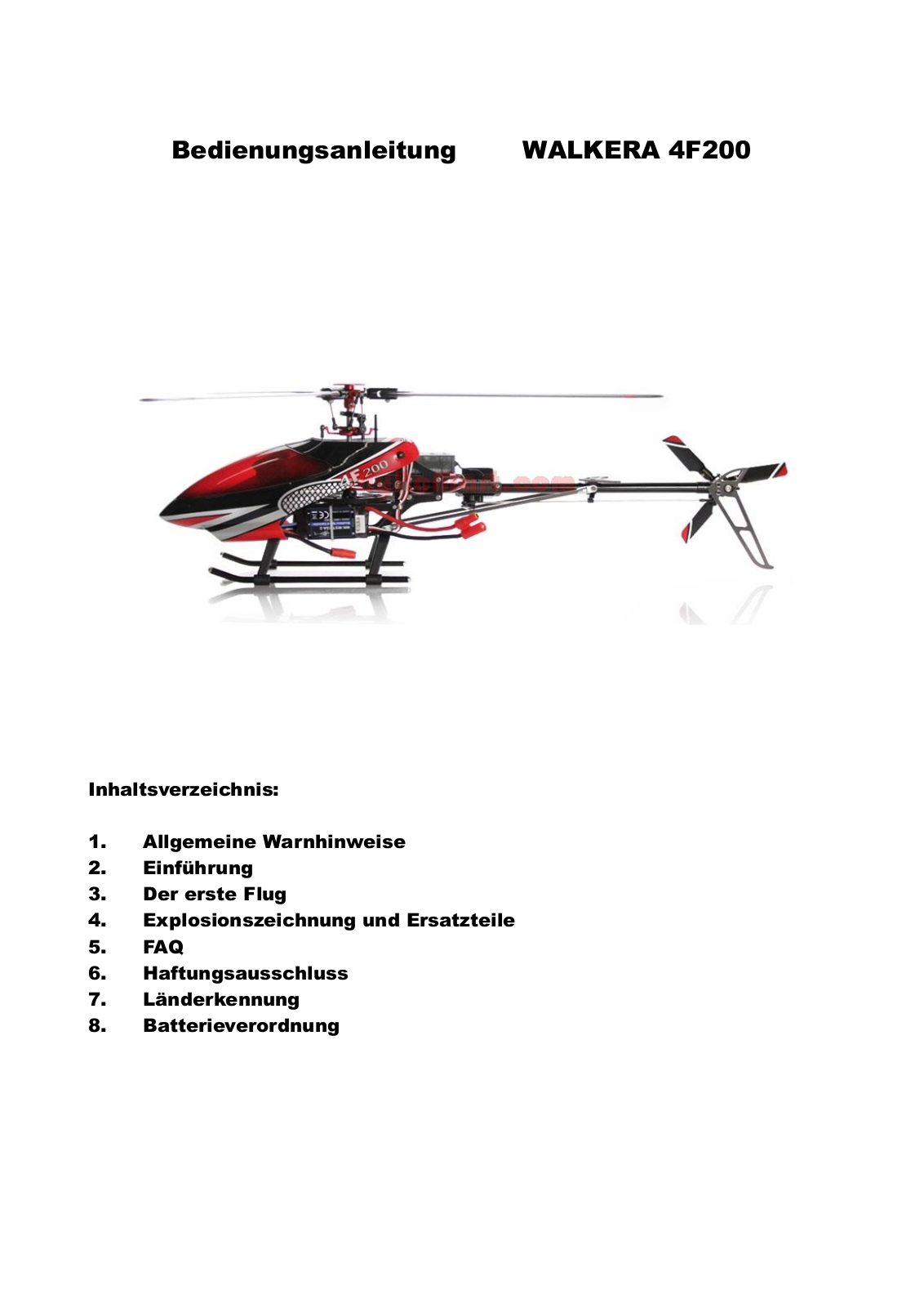 Walkera 4F200 User manual - ManualMachine.com