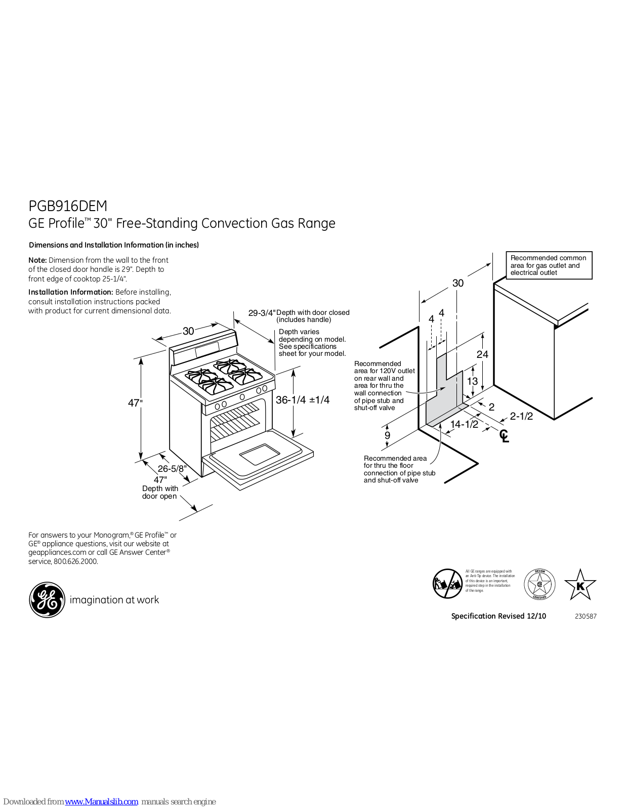 GE PGB916DEMBB - Profile 30