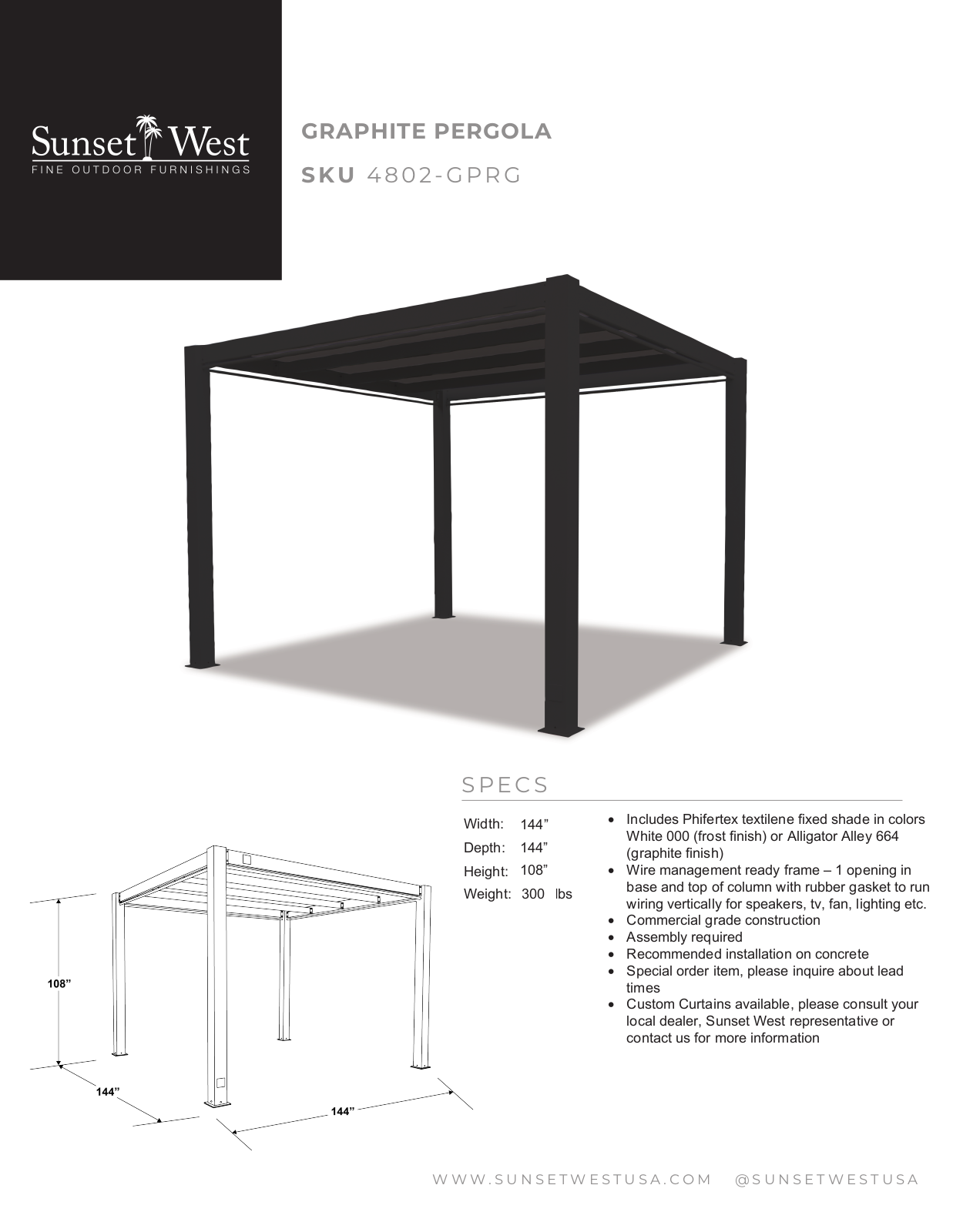 Sunset West XSW10189 Specifications - ManualMachine.com