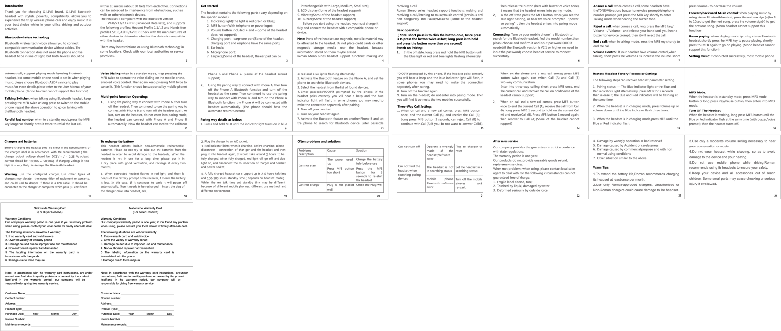 X LIVE Electronics B220 User Manual