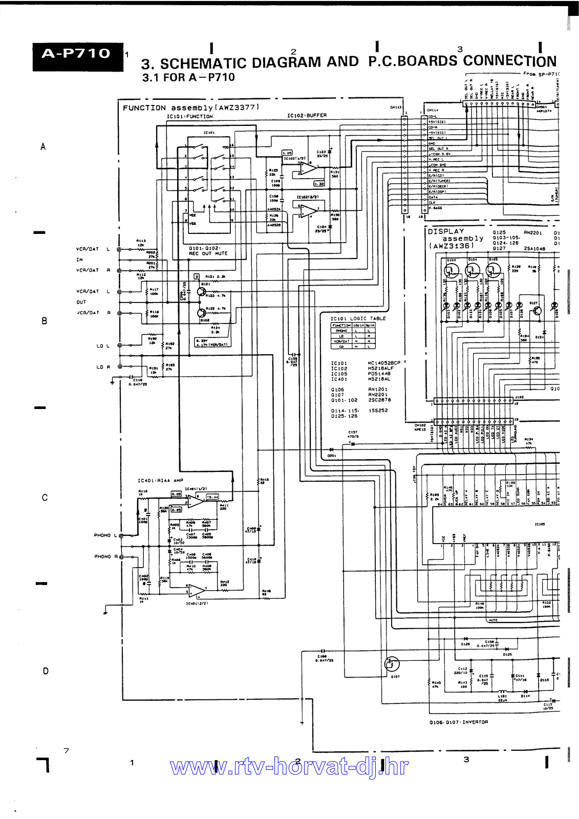 Pioneer AP-510, AP-710 Schematic