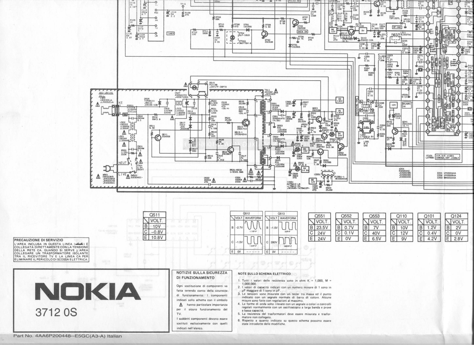 Nokia ITT 3712 OS Schematic