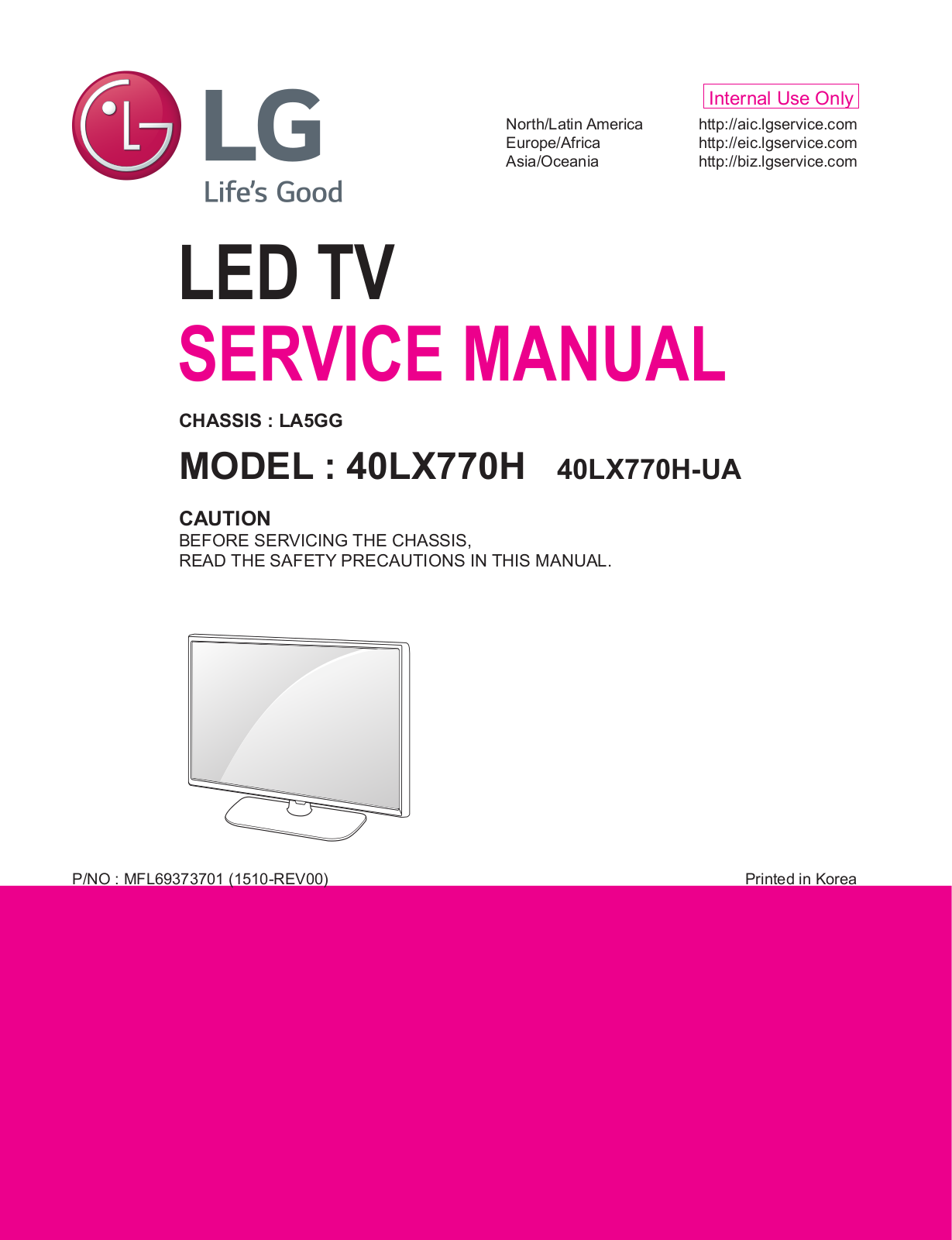 LG 40LX770H-UA Schematic