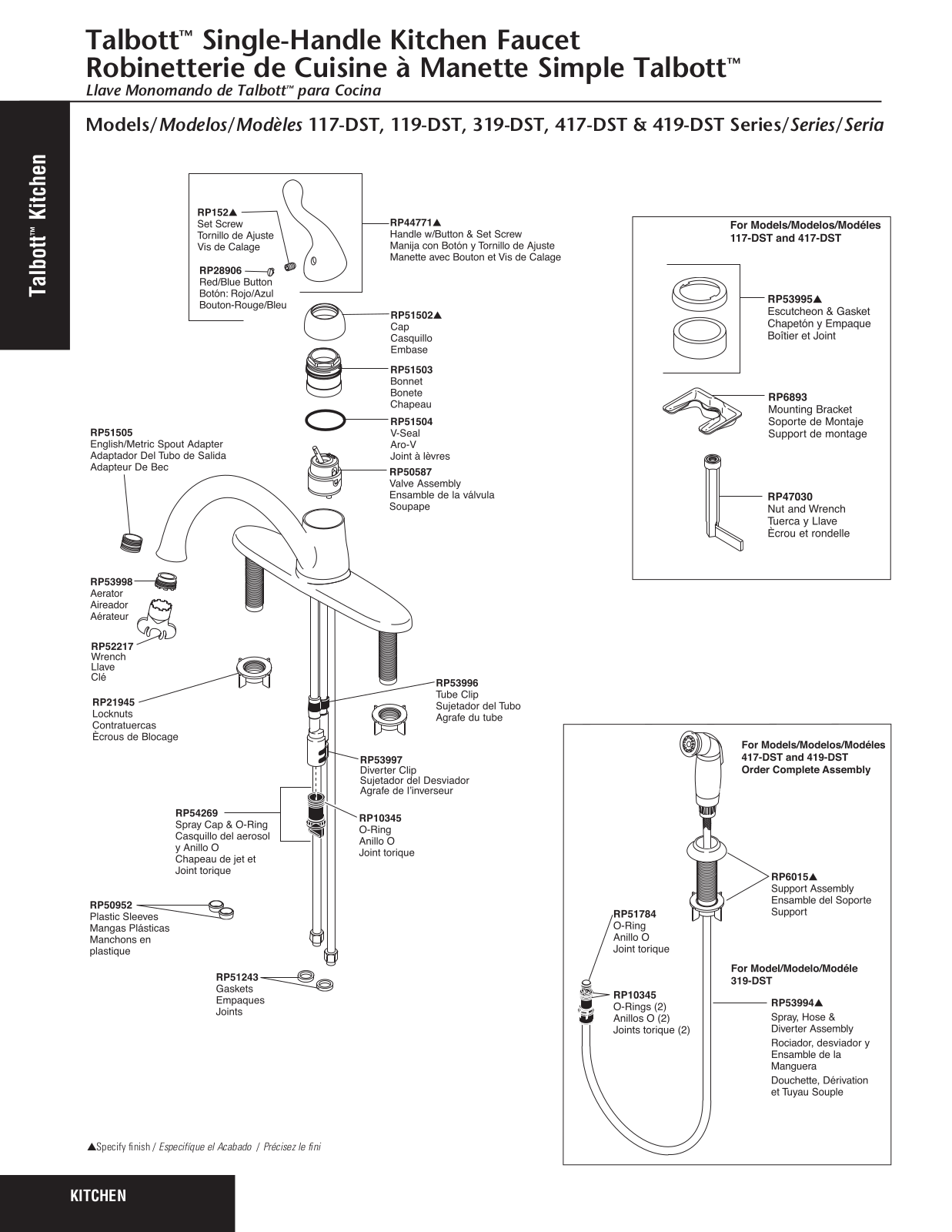 Delta 119-DST, 117-DST, 319-DST, 417-DST, 419-DST User Manual