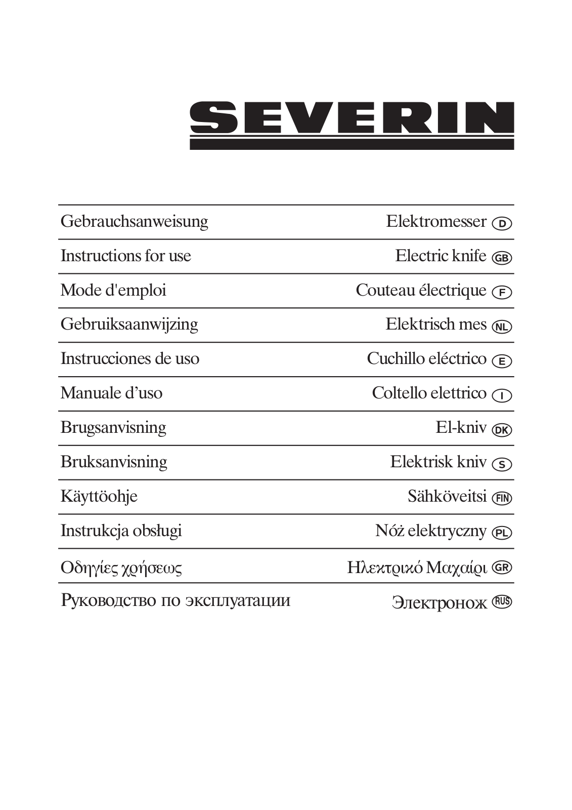 Severin EM 3965 User Manual