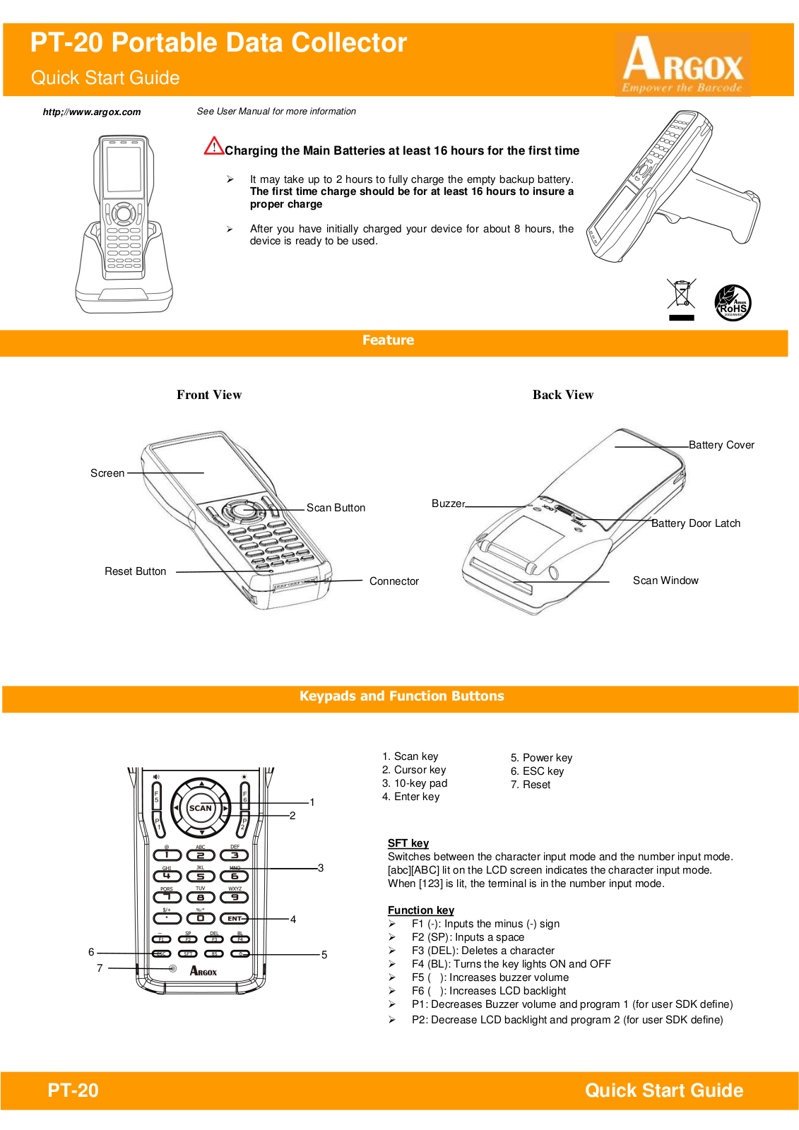 ARGOX PT-20 User Manual