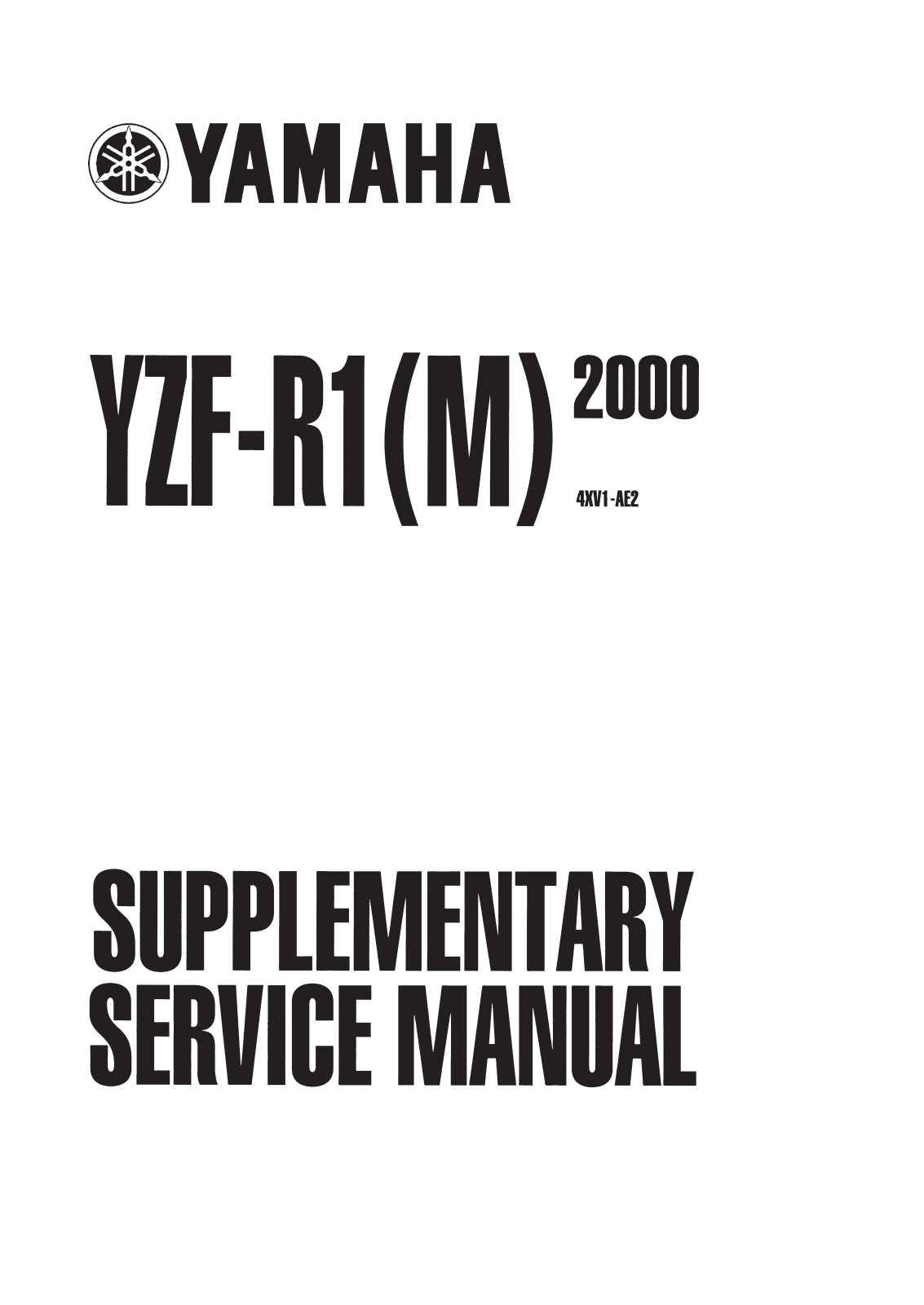 Yamaha YZF-R1 2000 User Manual