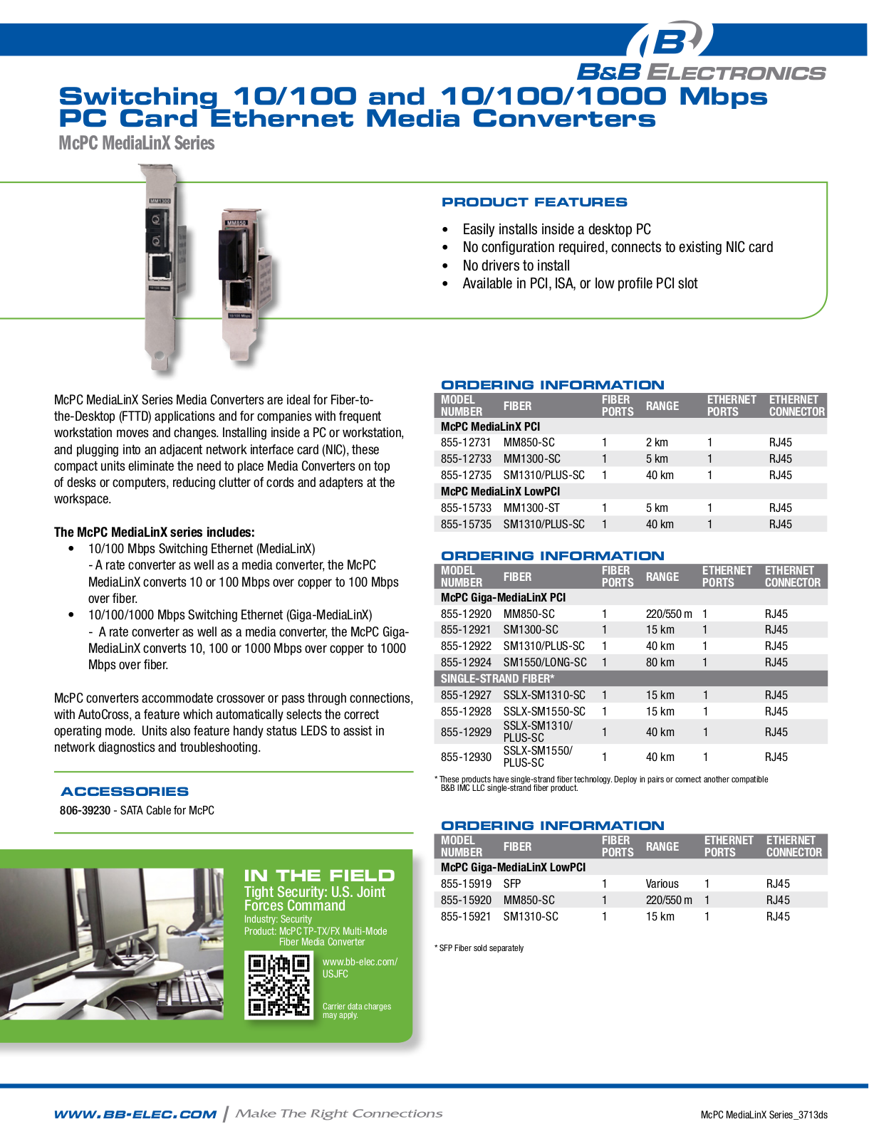 B&B Electronics 855-15919-21 Datasheet