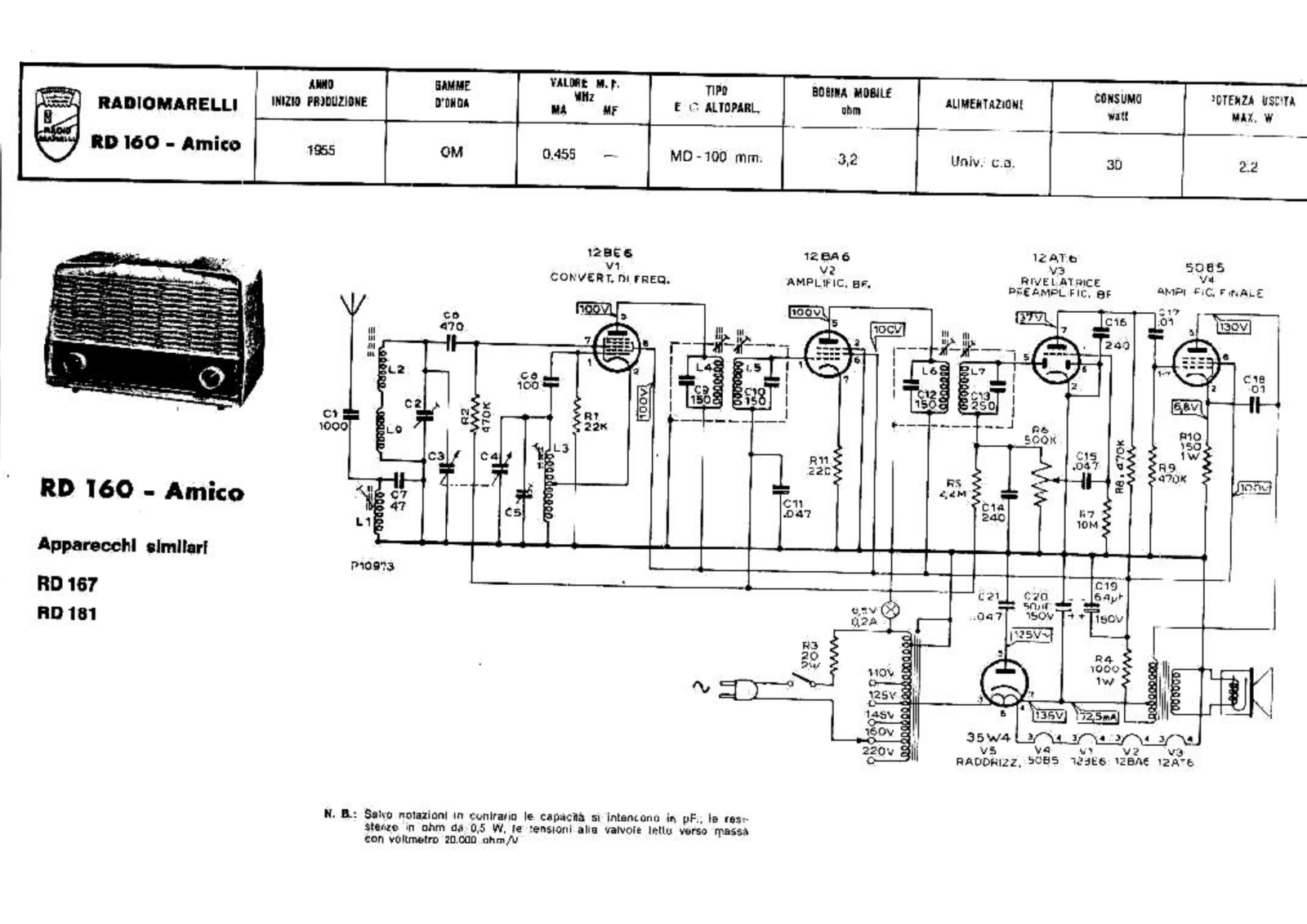 Radiomarelli rd160 schematic