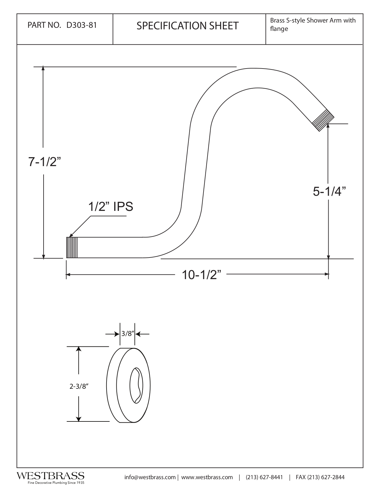 Westbrass WTB1163 Specifications & Dimensions - ManualMachine.com