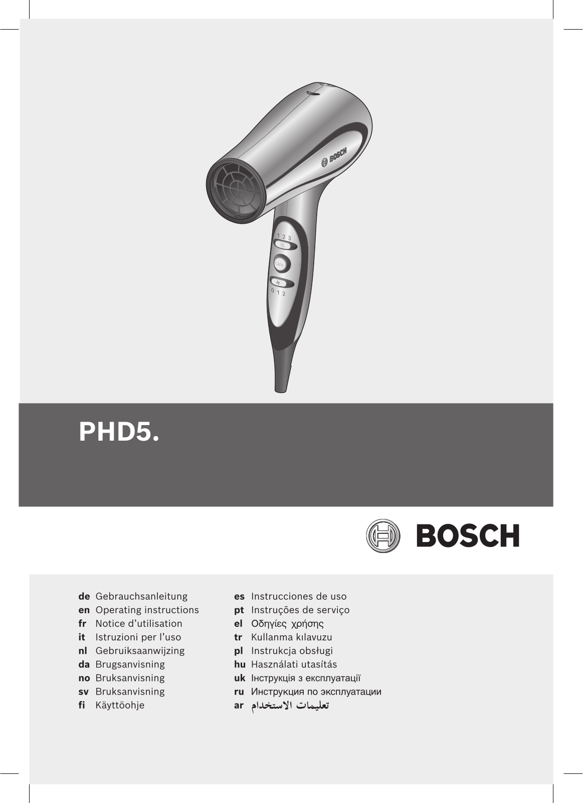 Bosch PHD 5560 User Manual