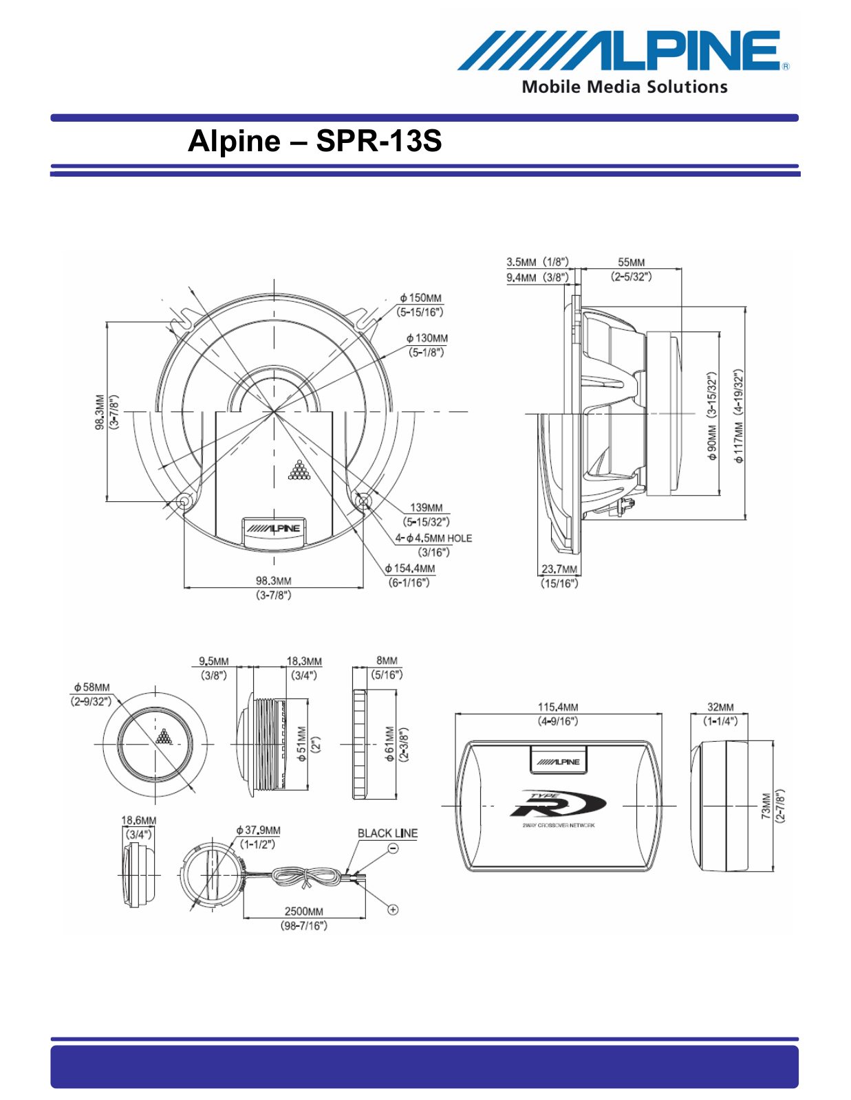 Alpine SPR-13S User Manual