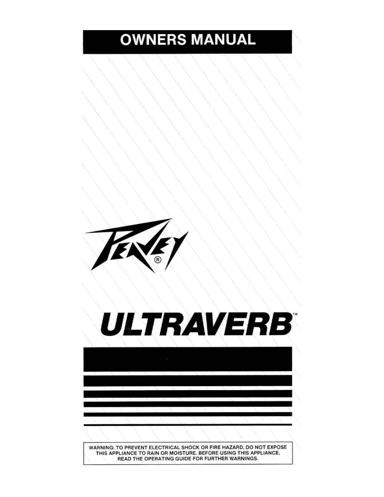 Peavey ULTRAVERB Owners Manual