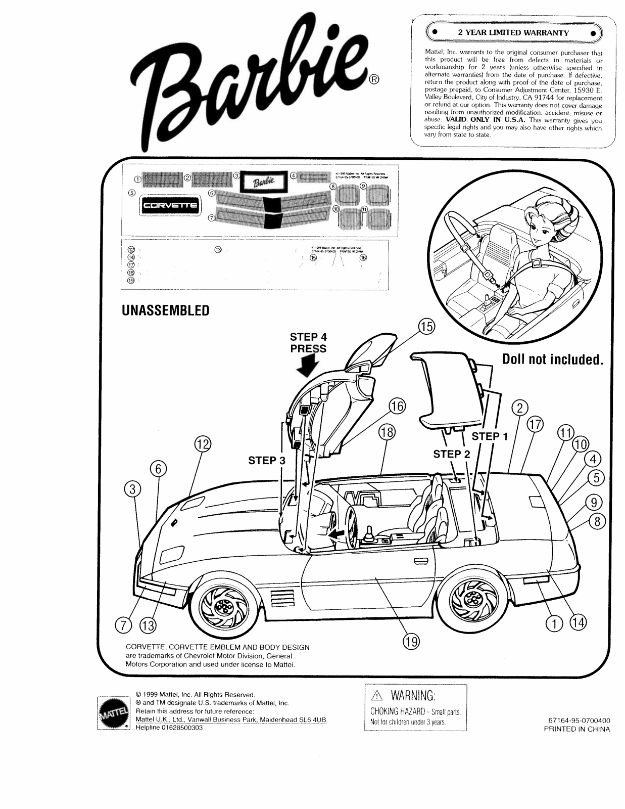 Fisher-Price 67164 Instruction Sheet