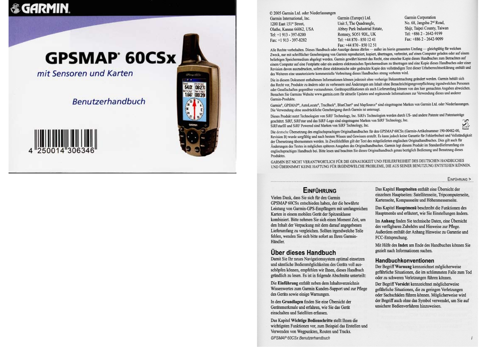 Garmin GPSMAP 60CSX User Manual