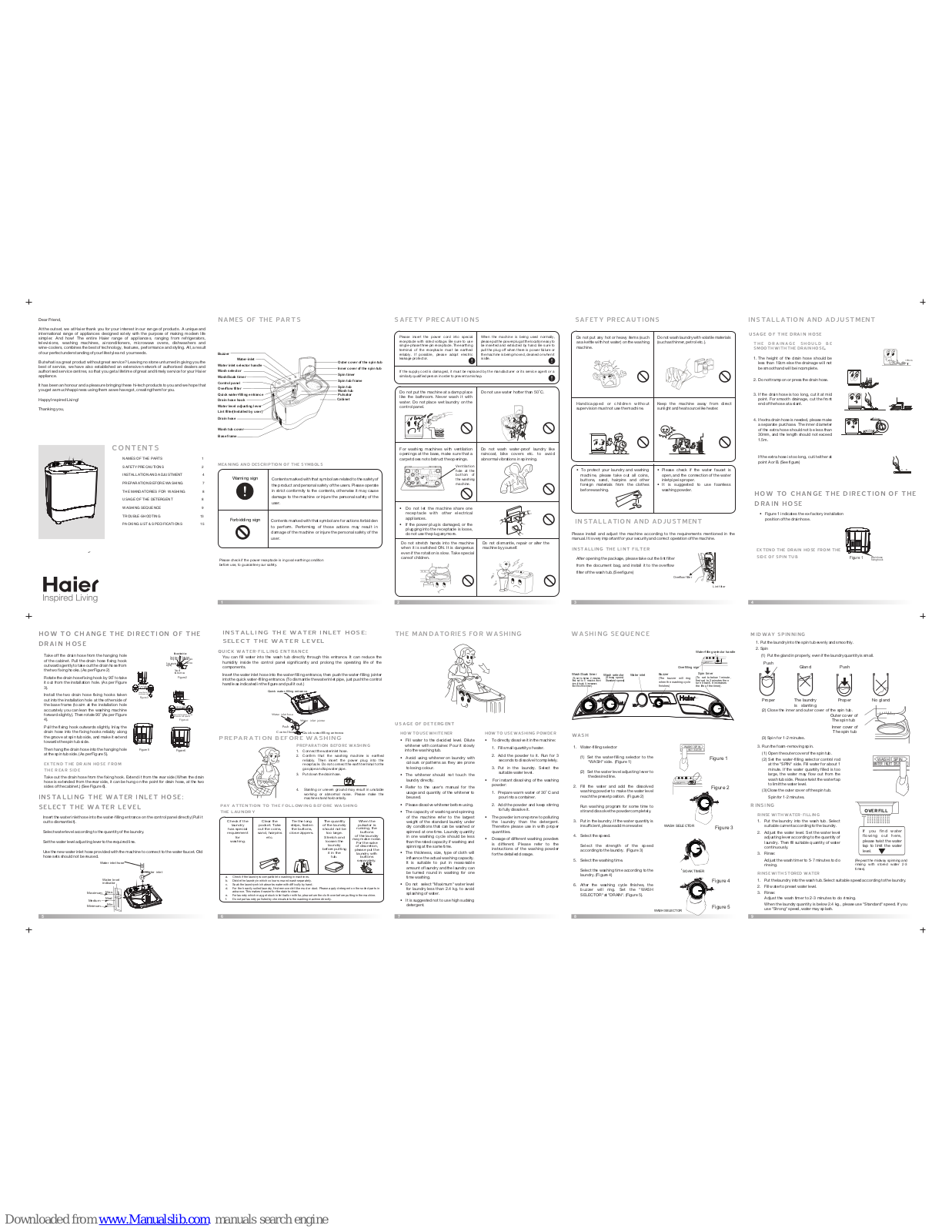 Haier XPB68-114D, XPB68-116S User Manual