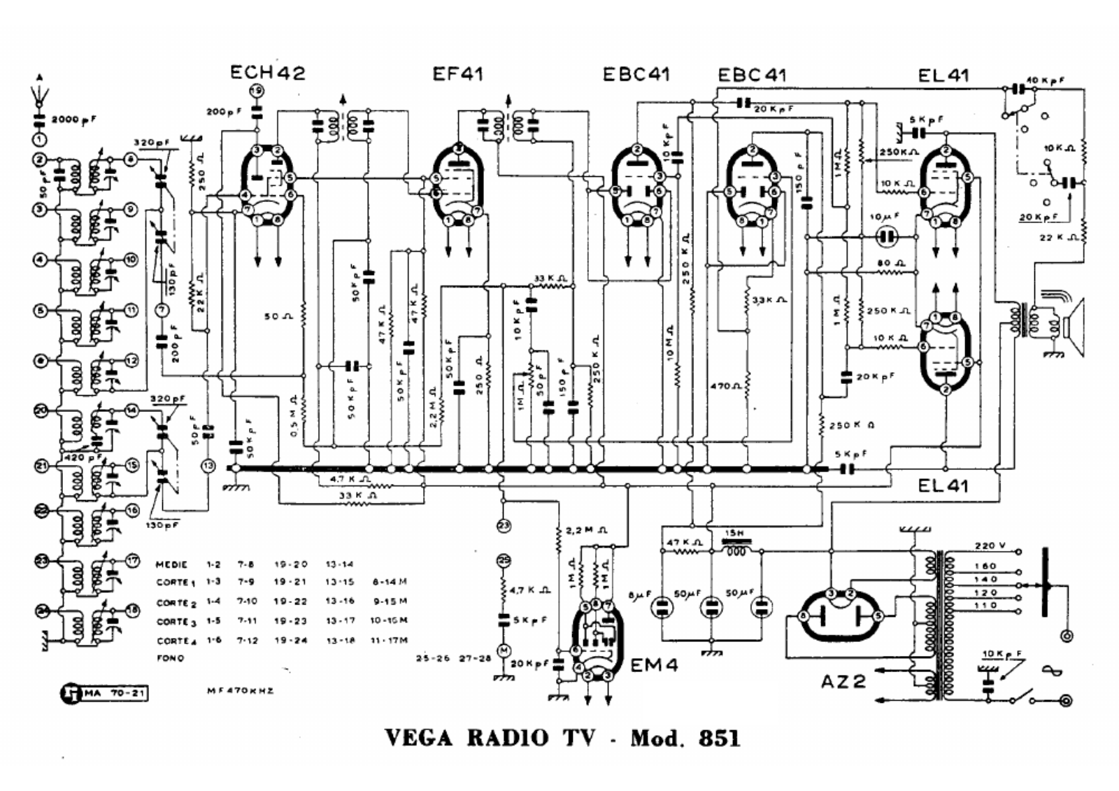 Vega 851 schematic