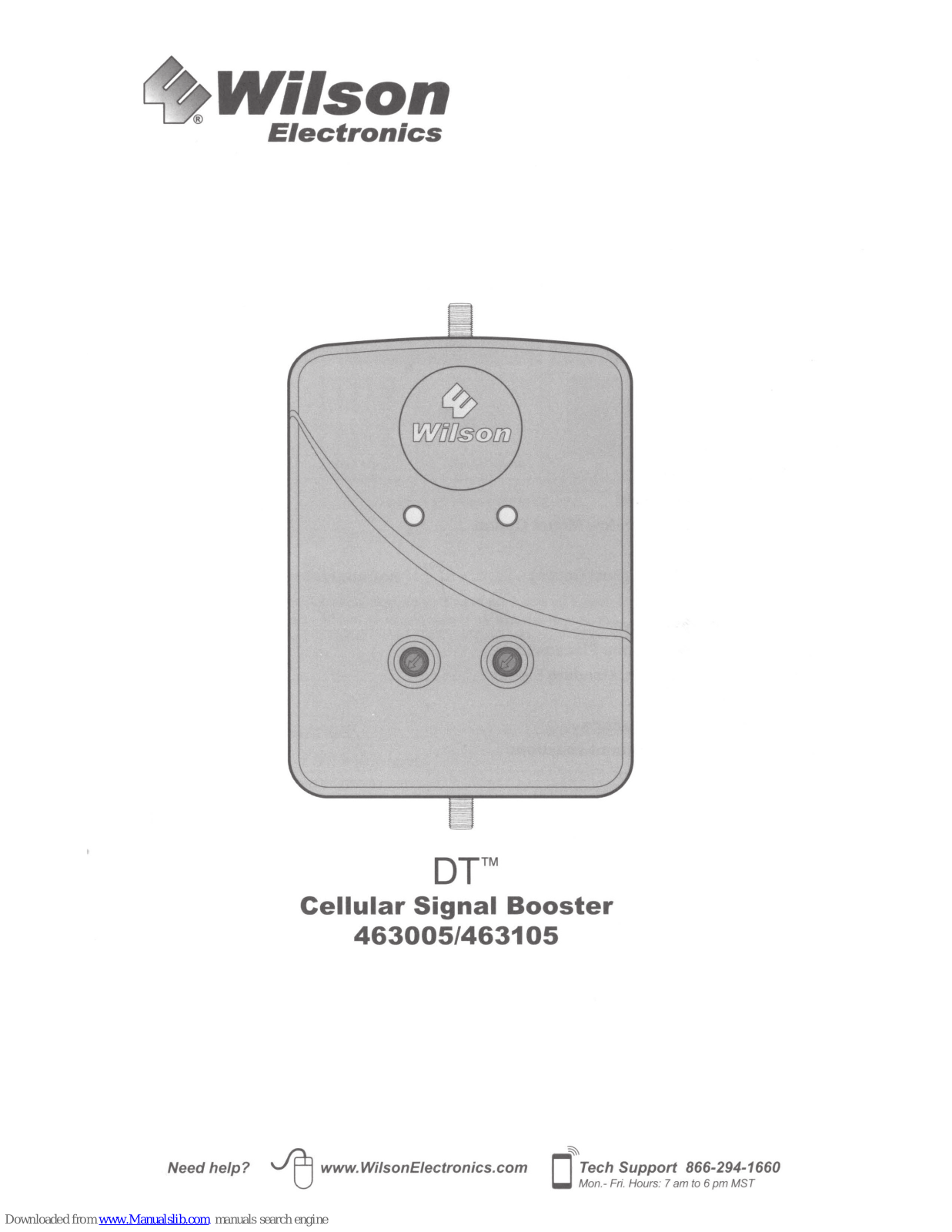 Wilson Electronics 463005, 463105 Installation Instructions Manual - ManualMachine.com