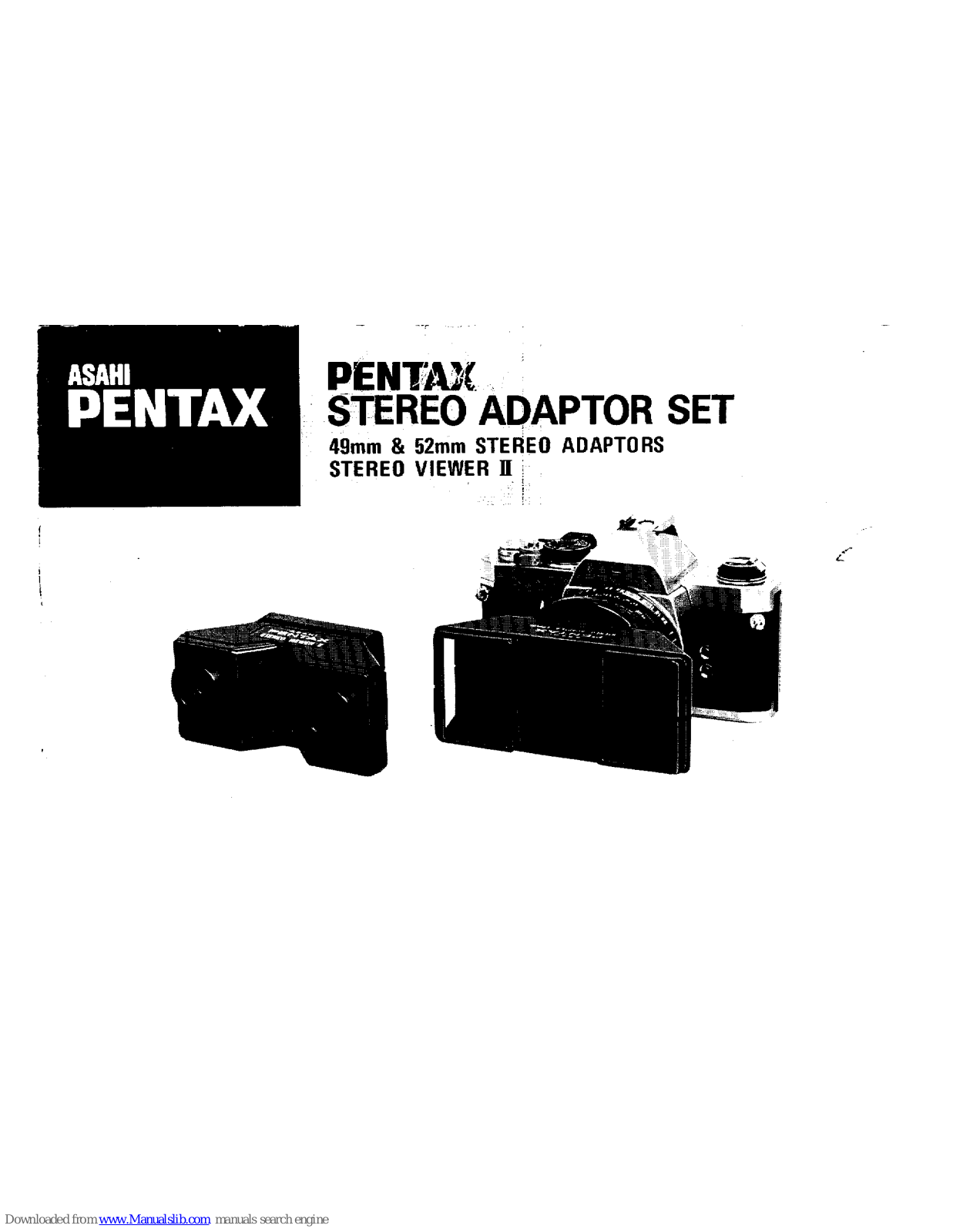 Pentax STEREO ADAPTOR SET Operating Manual