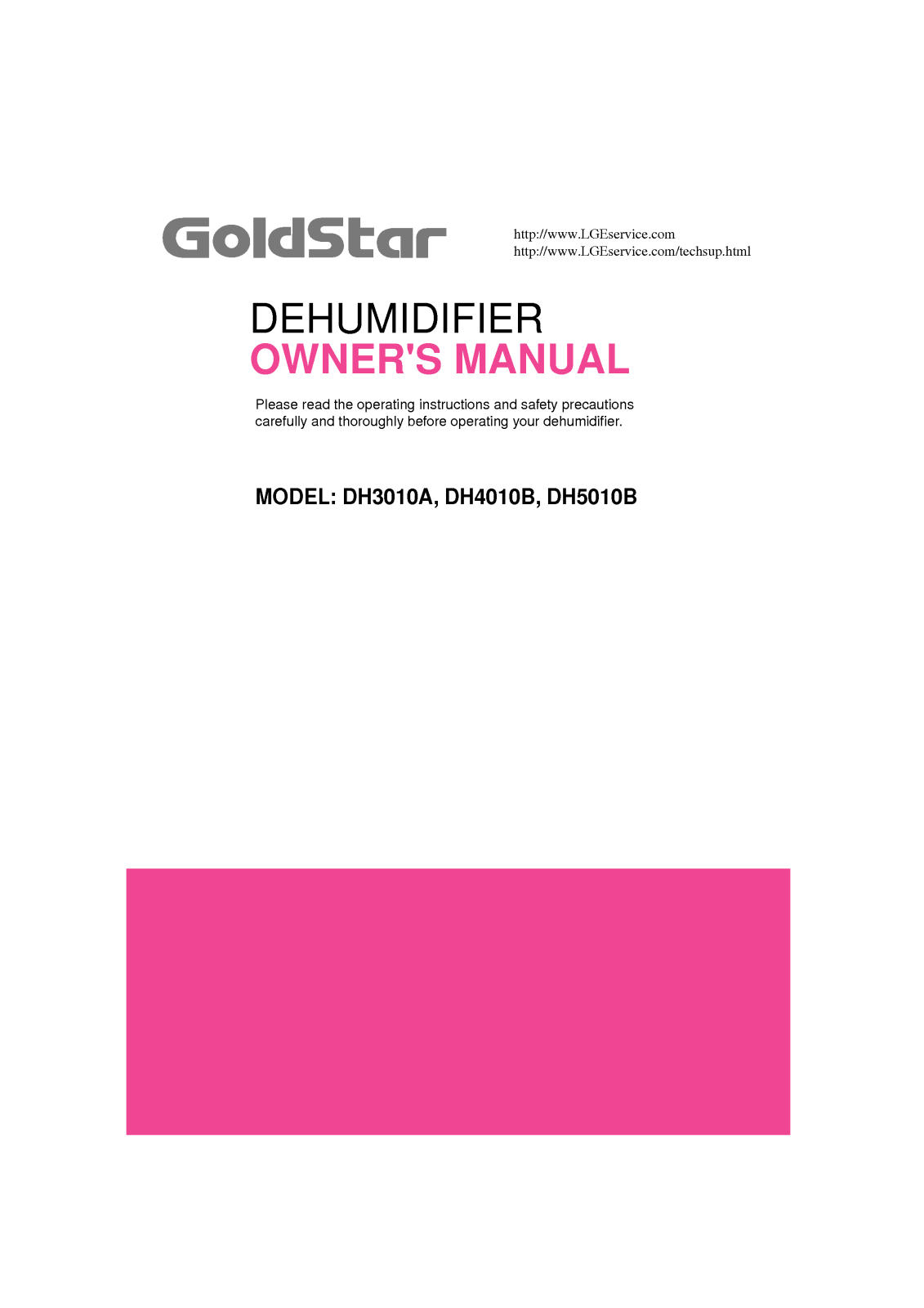 LG DH3010B, DH5010B Manual