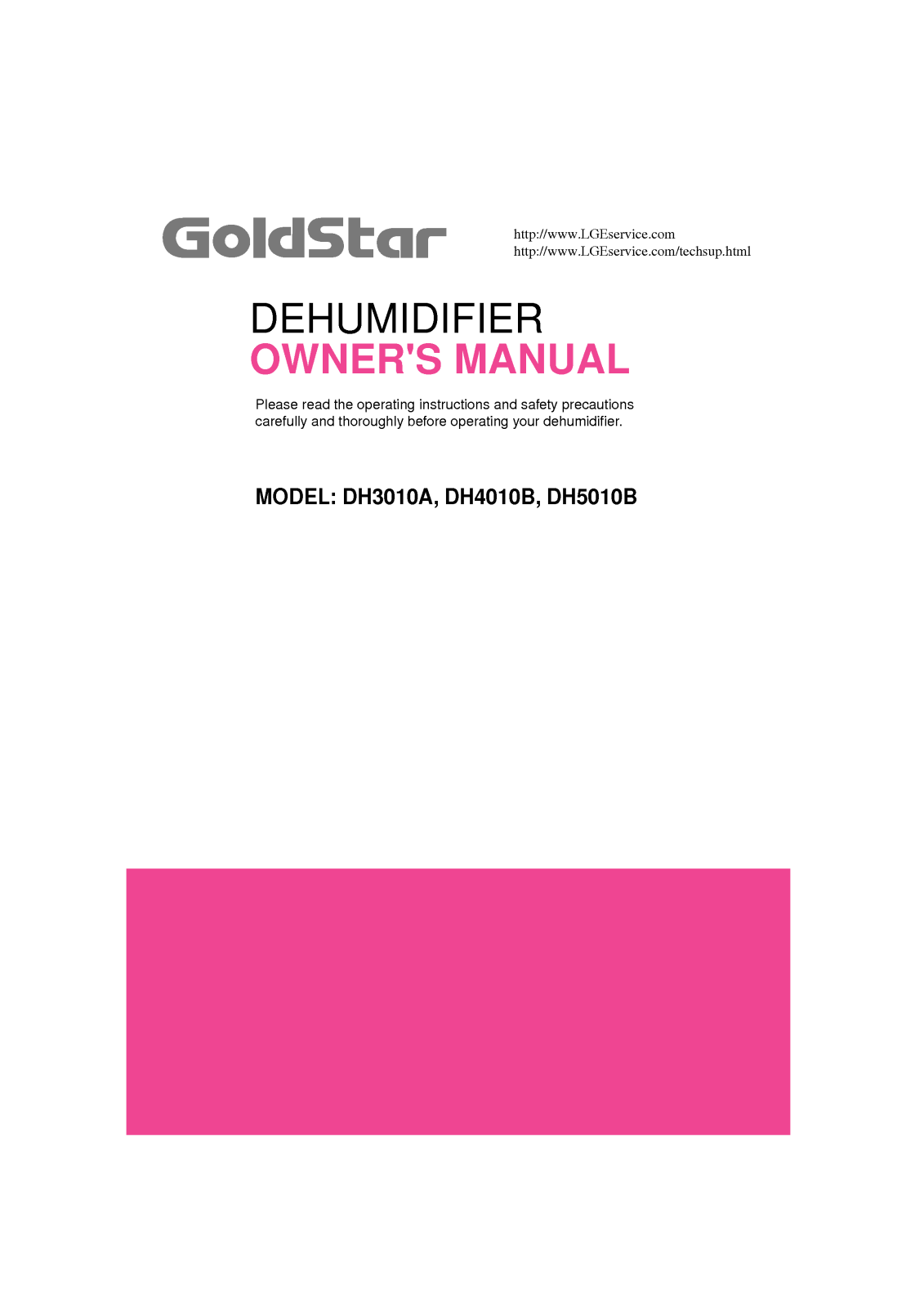 LG DH3010B, DH5010B User Manual